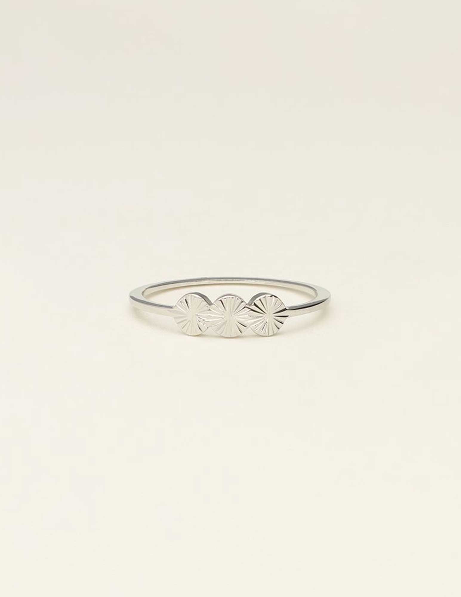 My Jewellery Ring met drie muntjes MJ08984 Zilver
