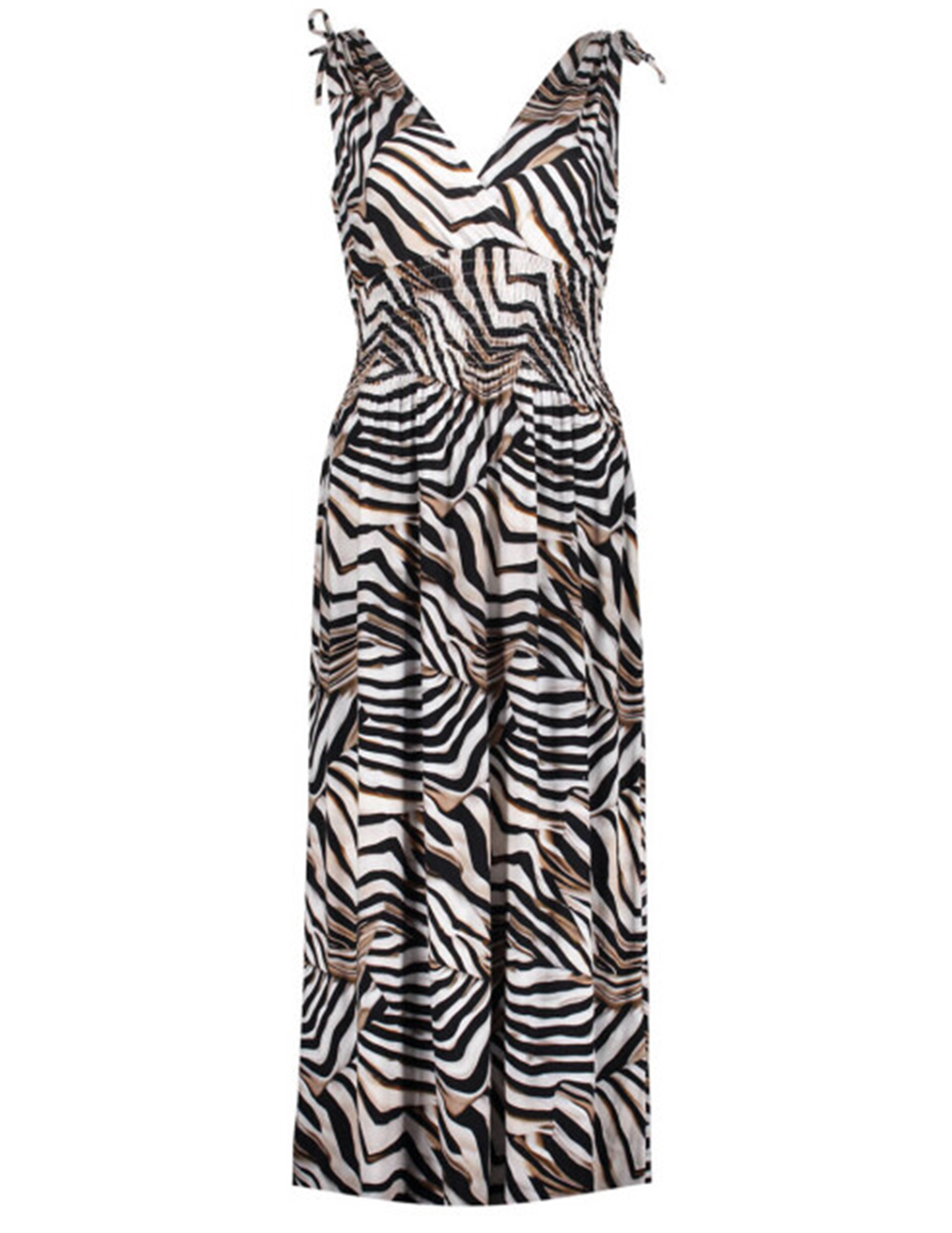 Geisha Lange jurk 57367-60 MILA Zwart/Wit