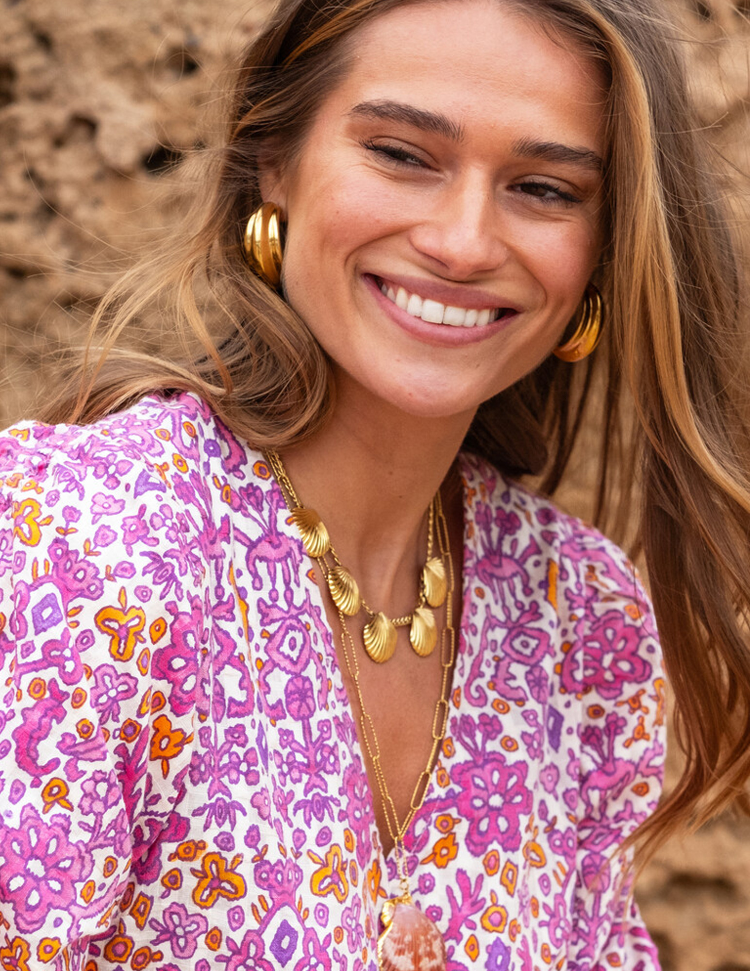 My Jewellery Fruits de Mer ketting met schelpen MJ13030 Goud