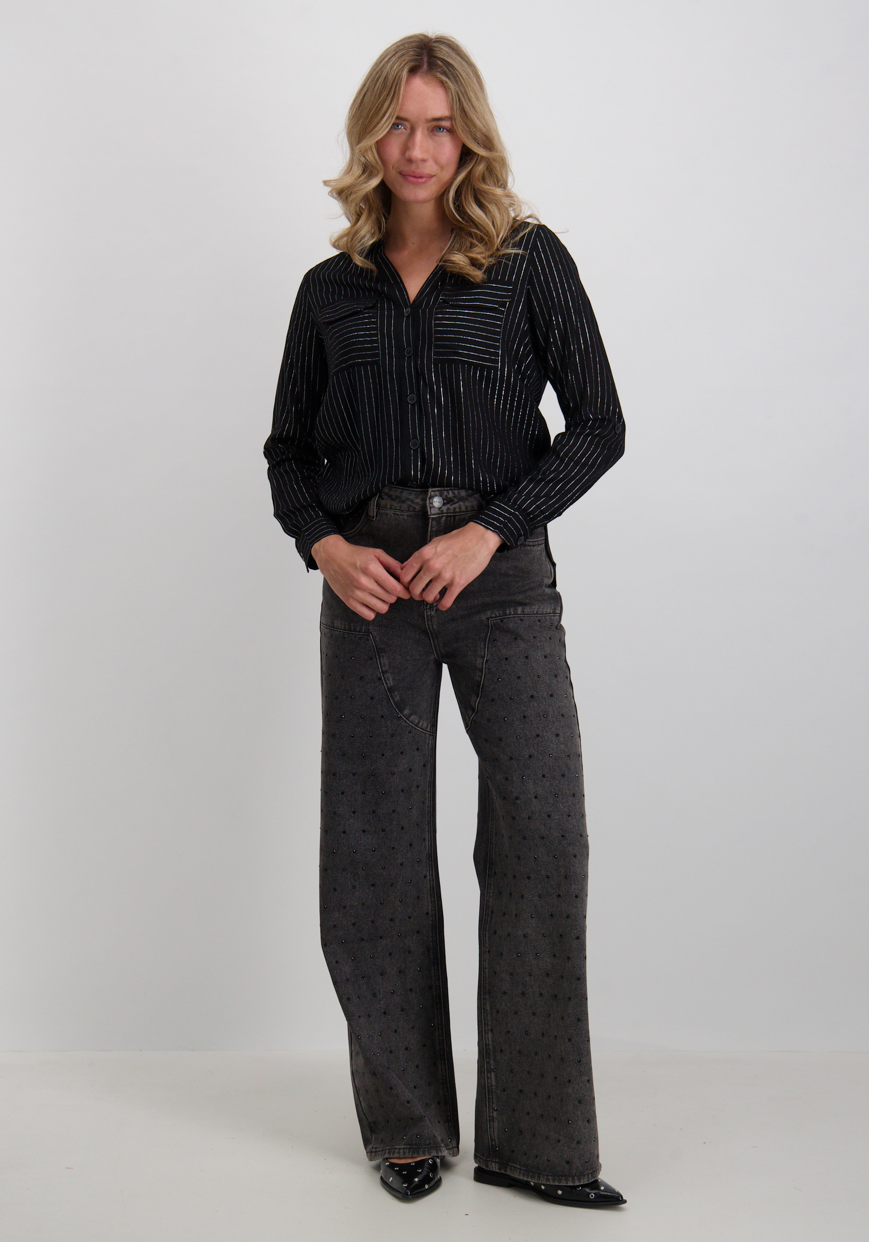 Vero moda Blouse Bumpy 10321777 Zwart