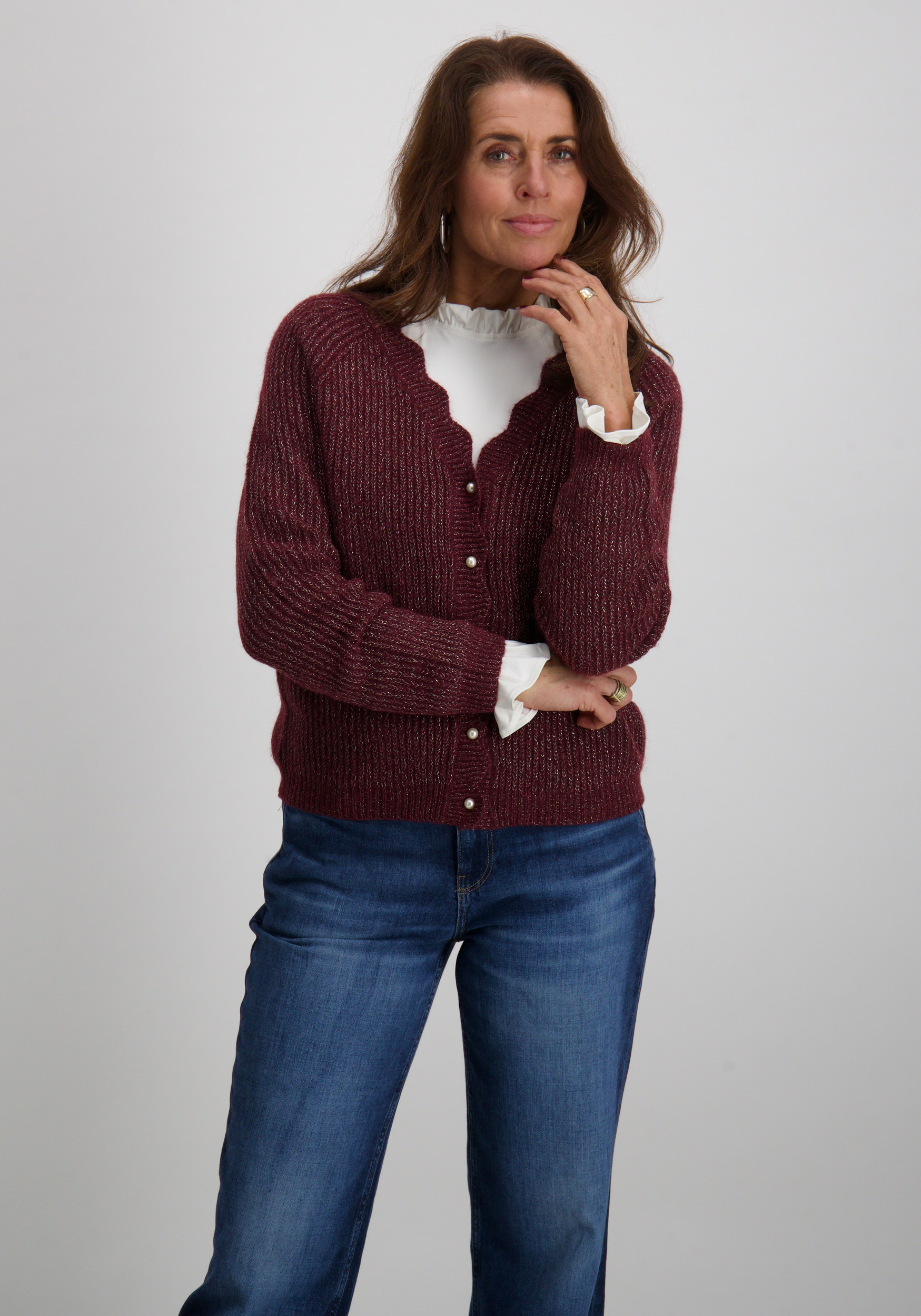 Vila Vest Cutie glitter 14098048 Bordeaux