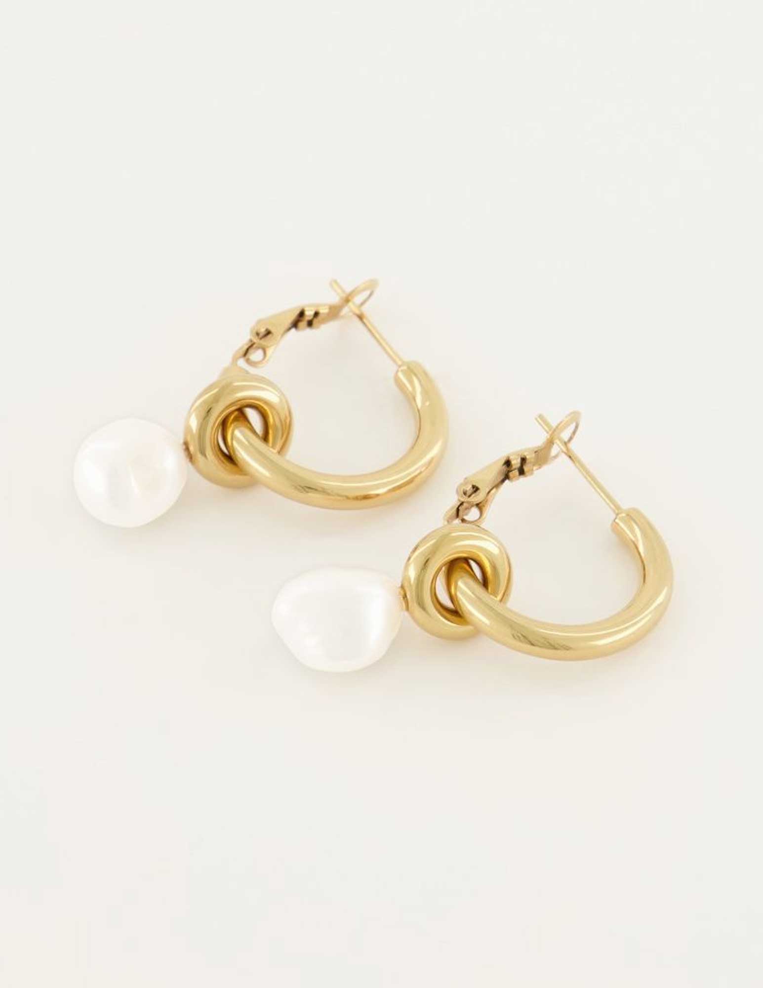 My Jewellery Oorringen met parel MJ01870 Goud