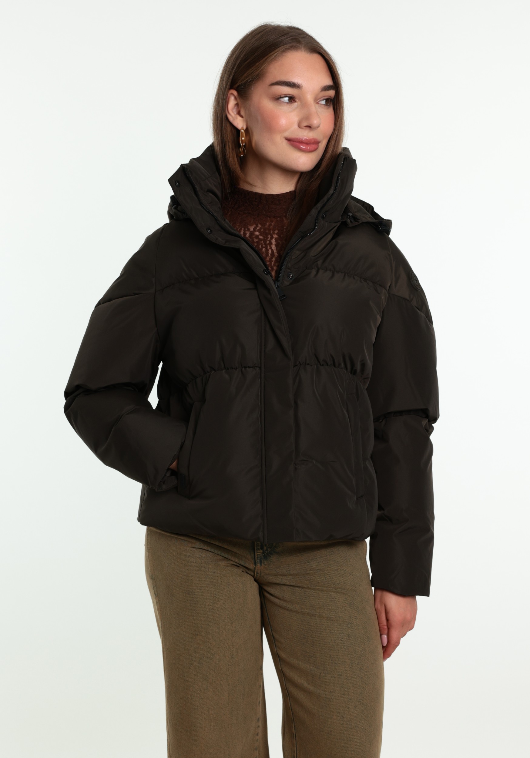 AIRFORCE Winterjas Maya puffer FRW1083 Donker bruin