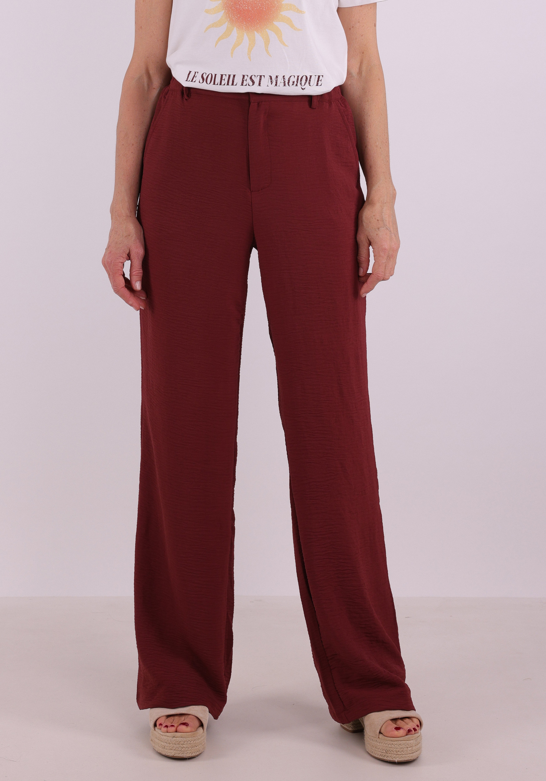 Geisha Broek Crincle 61111-21 Rood