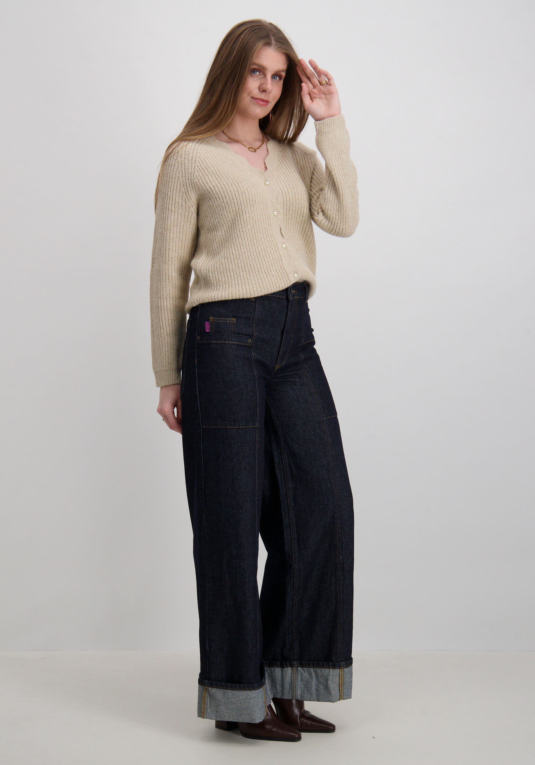 Vila Vest Cutie glitter 14098048 Beige