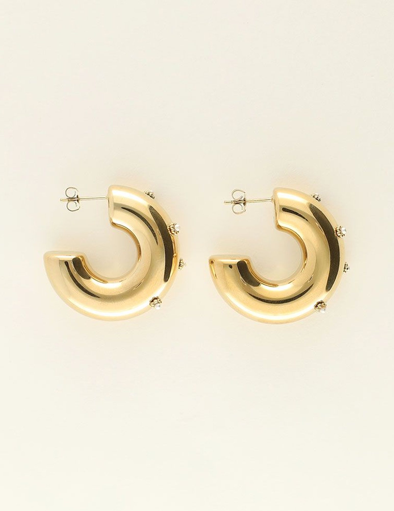 My Jewellery Oorbellen hoops mini flower MJ10047 Goud