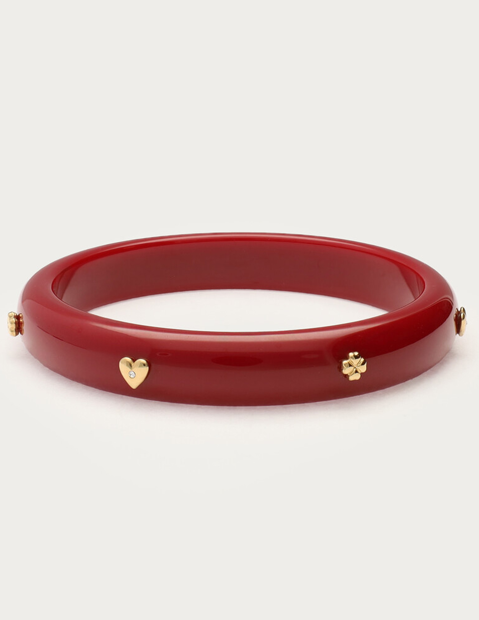 My Jewellery Resin bangle met studs MJ15235 Bordeaux