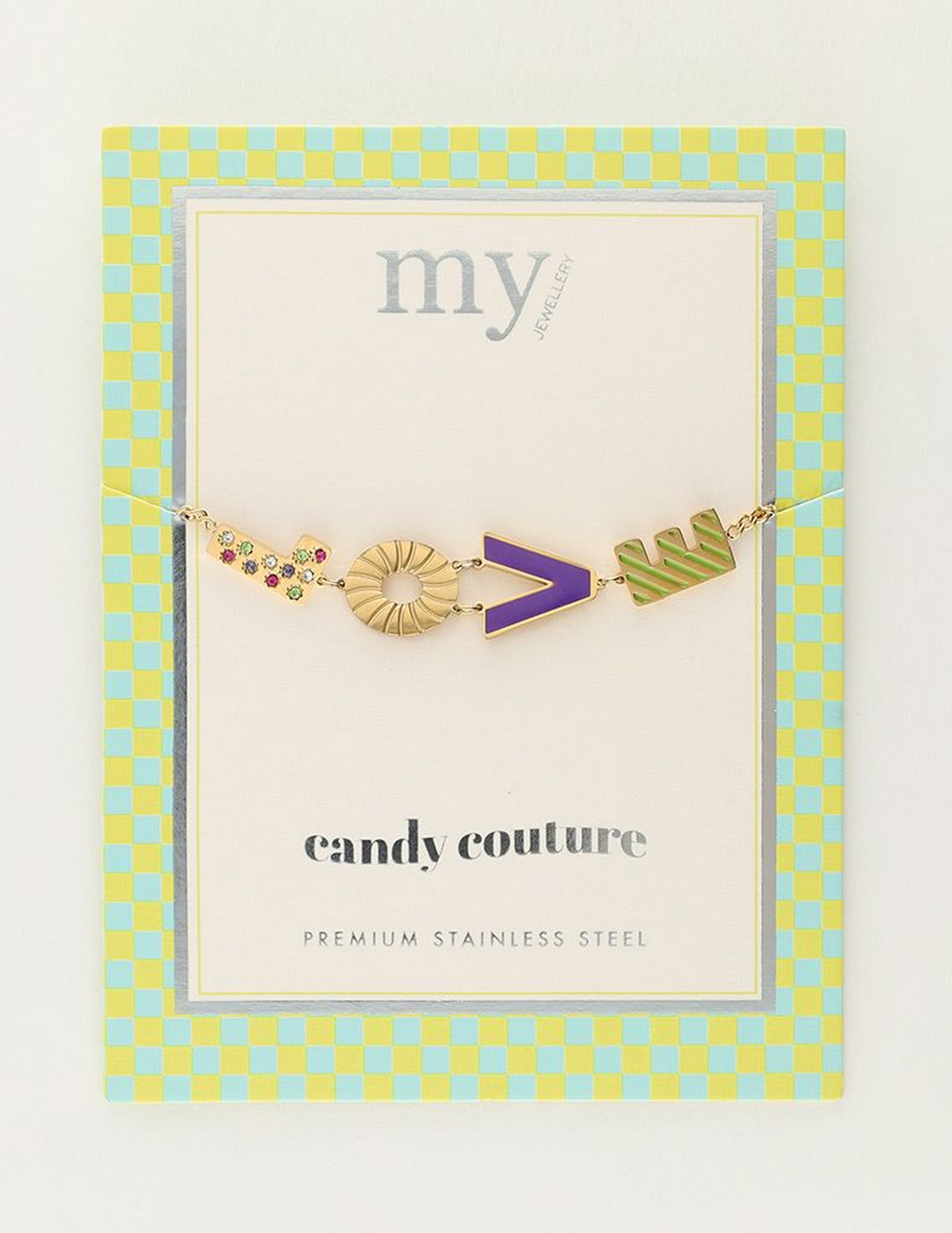 My Jewellery Armband love purple MJ10192 Goud