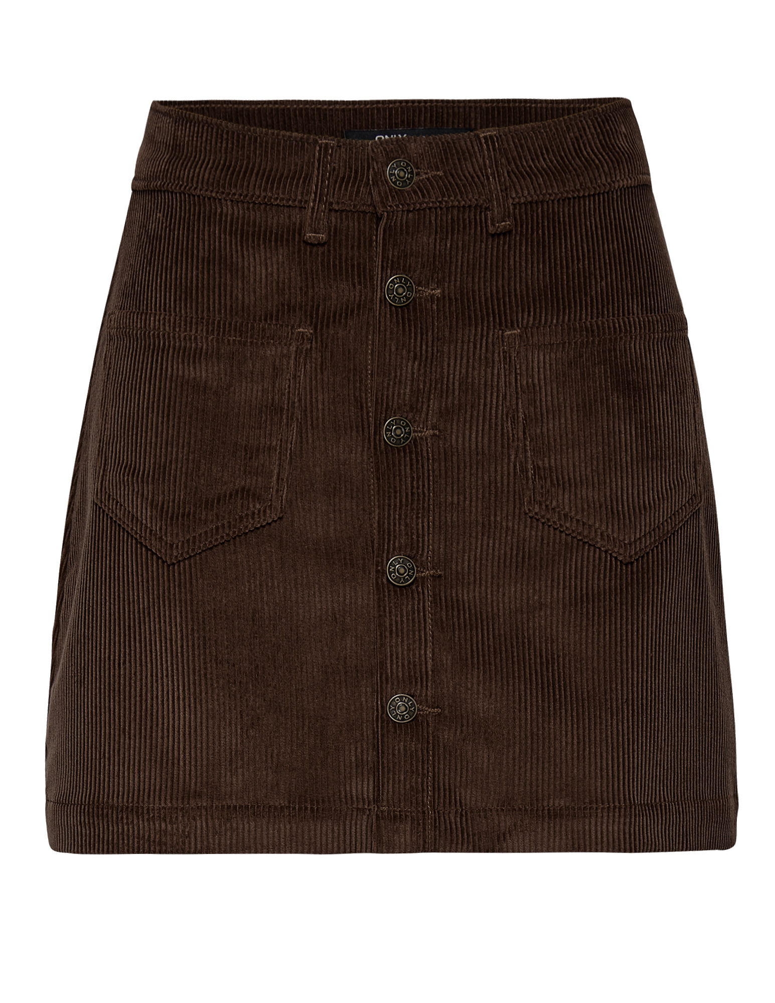 ONLY Korte corduroy rok Amazing 15182080 Donker bruin