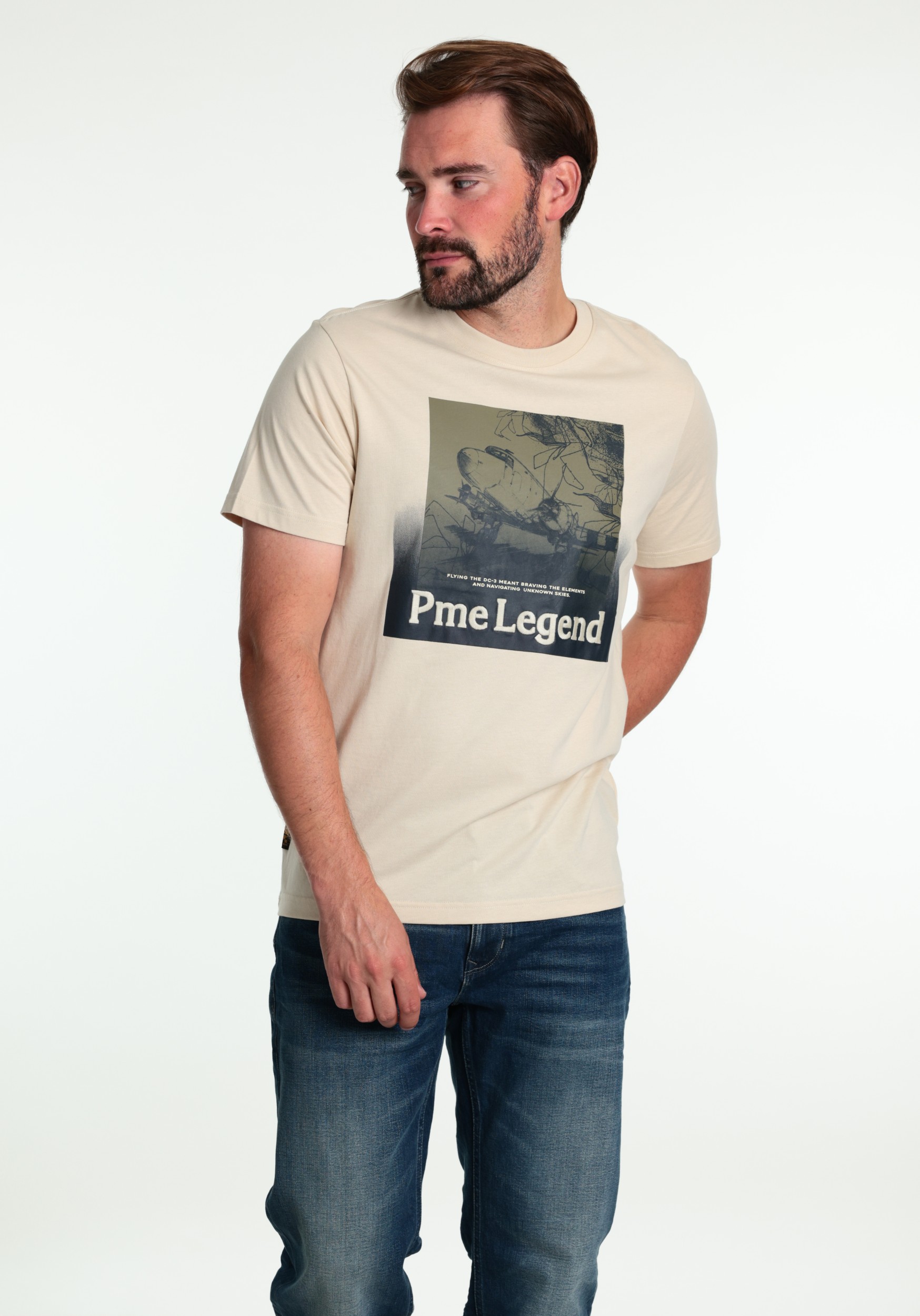 PME Legend T-shirt pinted PTSS2608571 Wit