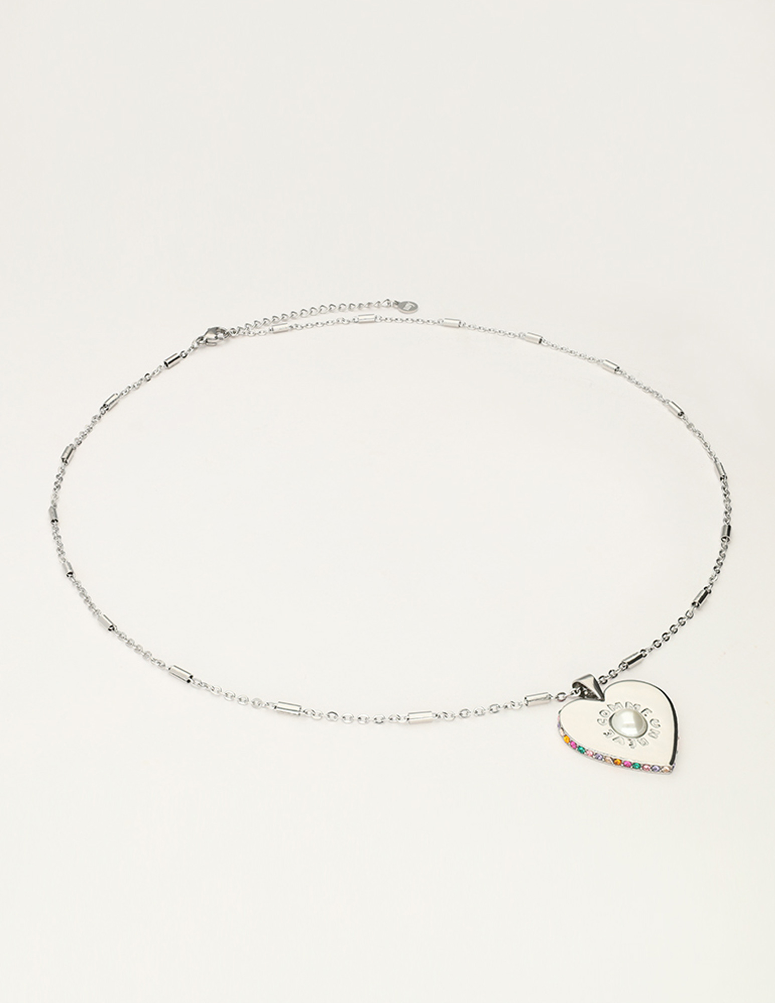 My Jewellery Ketting met hart en parel MJ11309 Zilver