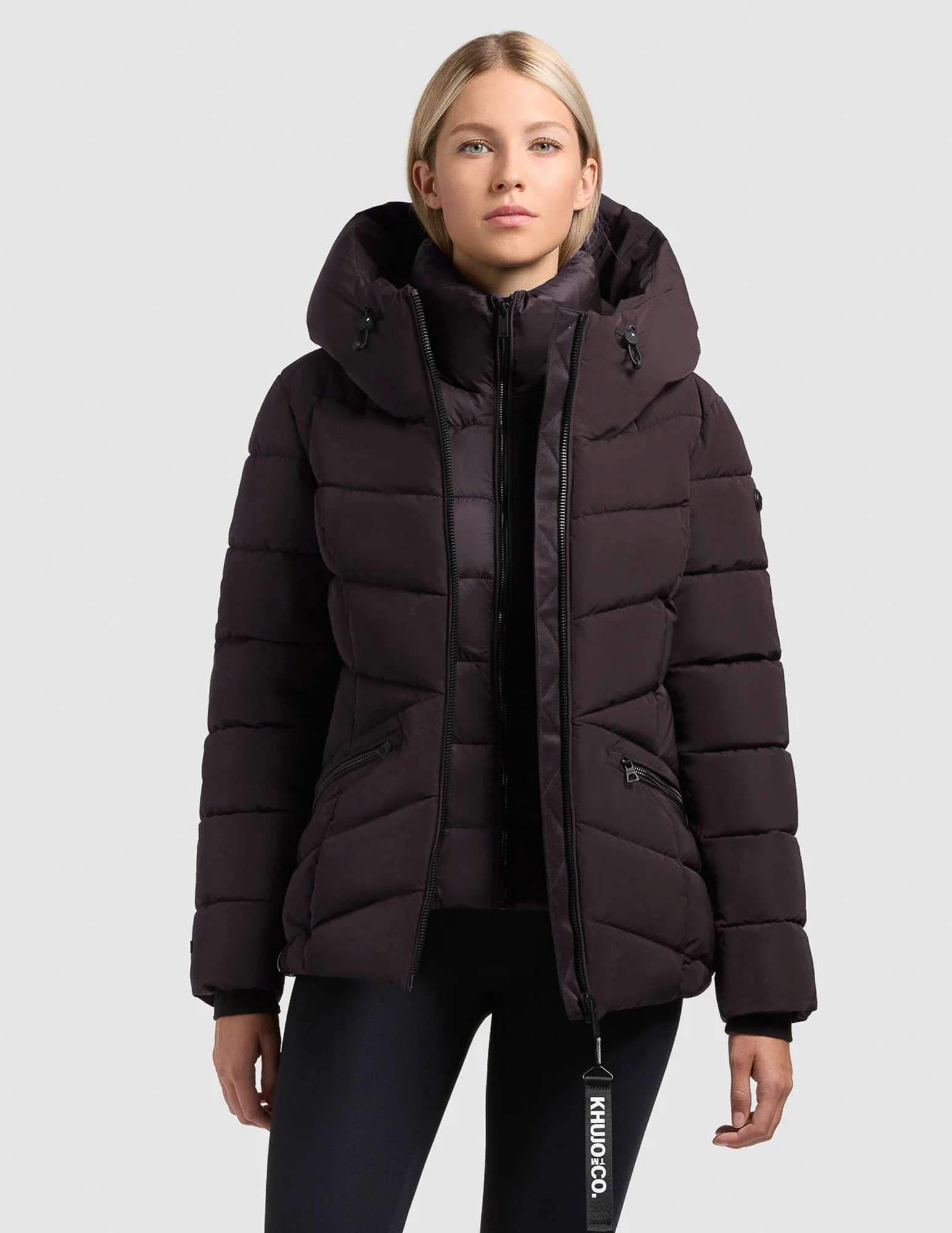 KHUJO Winterjas Hersch 1095JK253 Donker Paars