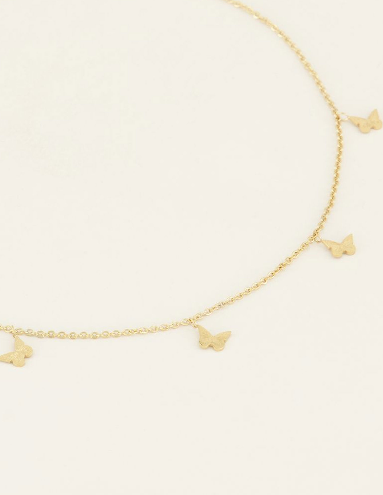 My Jewellery Ketting vlindertjes MJ03551 Goud