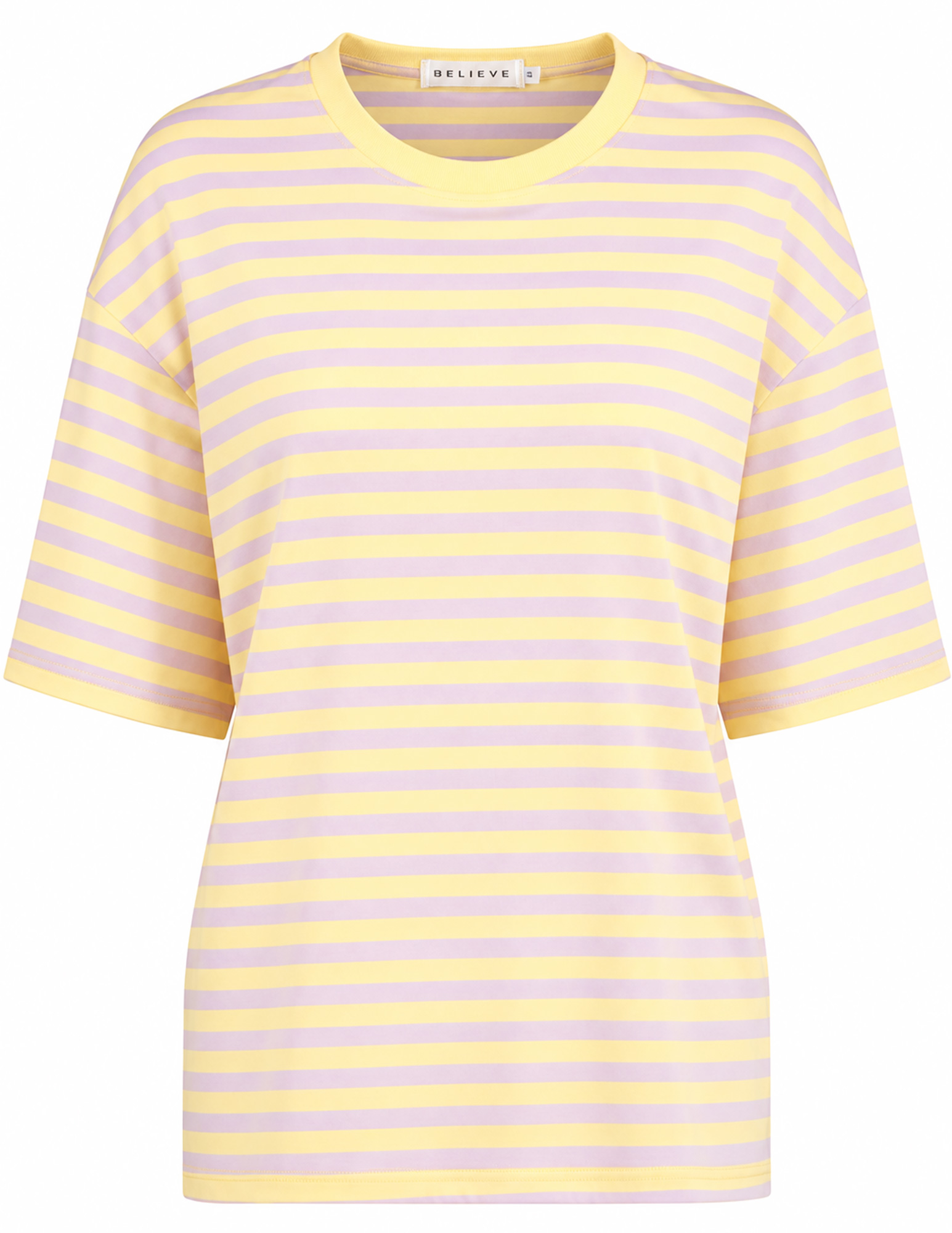 BELIEVE T-shirt gestreept B-9183-TOP Lila