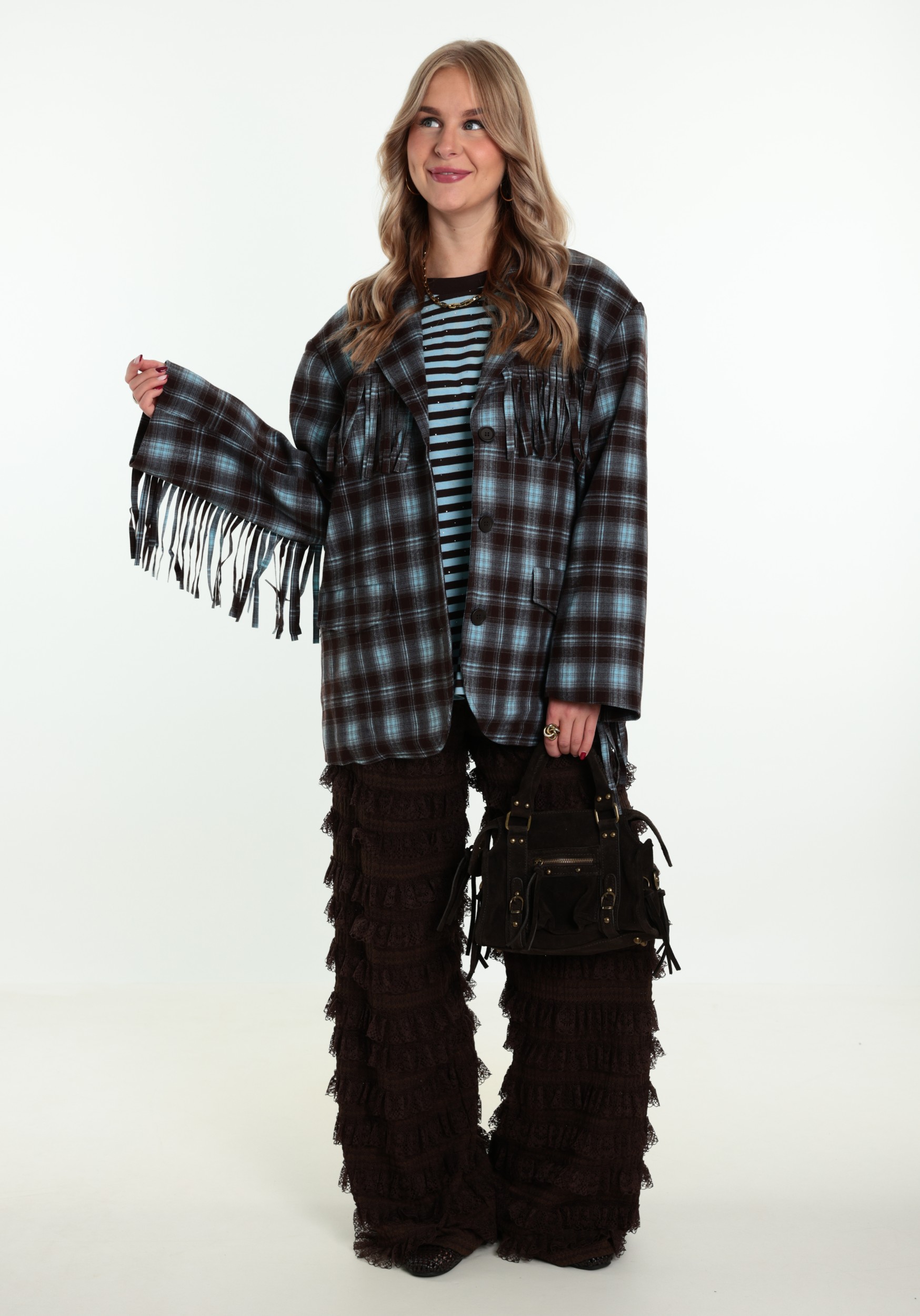 Harper & Yve Broek Lo AW6P107 Donker bruin