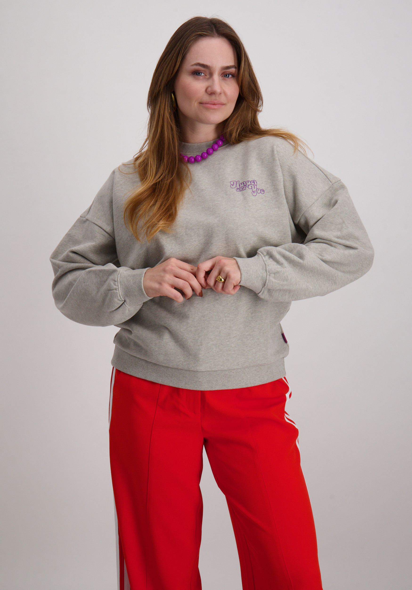 Harper & Yve Sweater Gimme more DW25Y504 Grijs