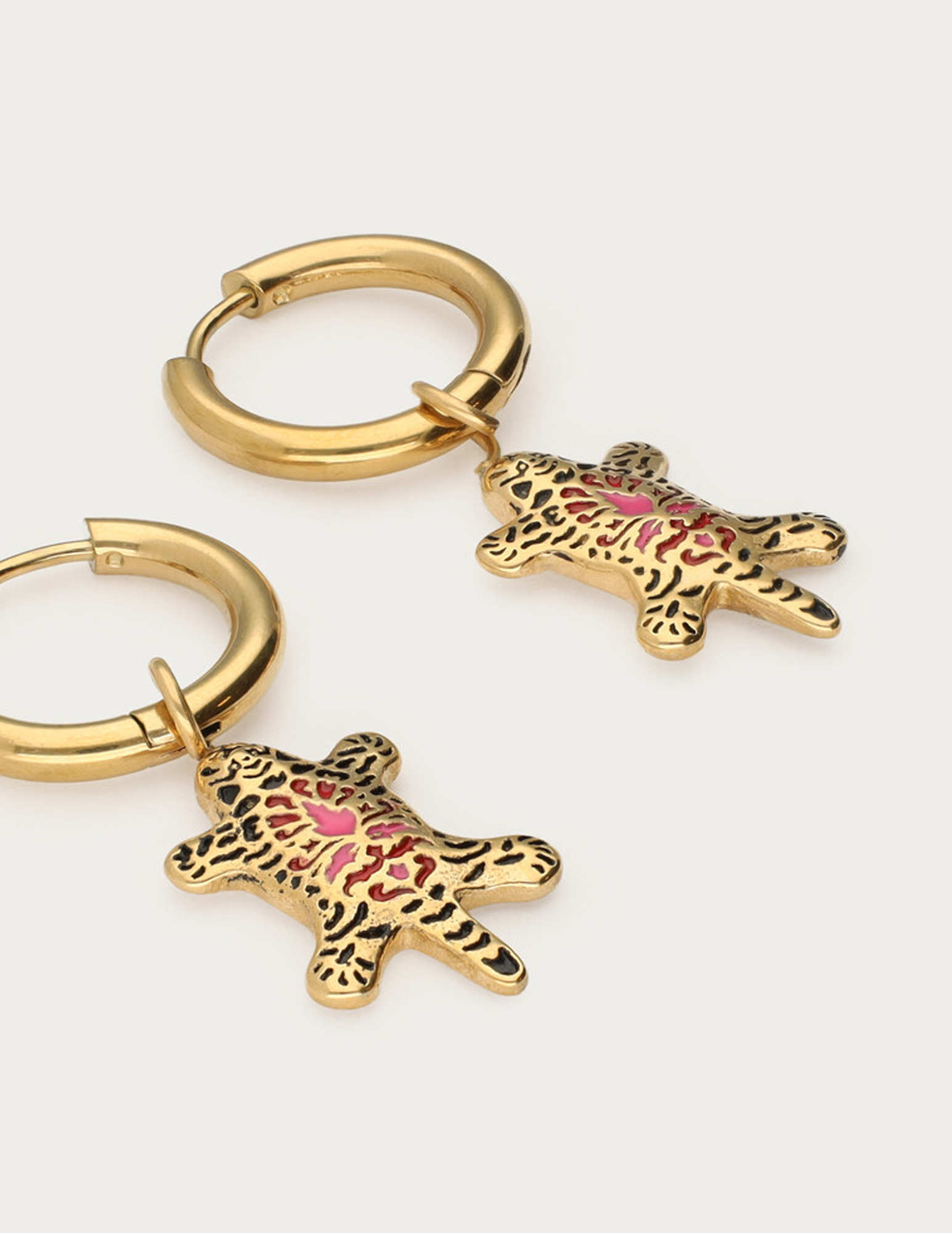 My Jewellery Mystic oorringen met luipaard MJ14202 Goud