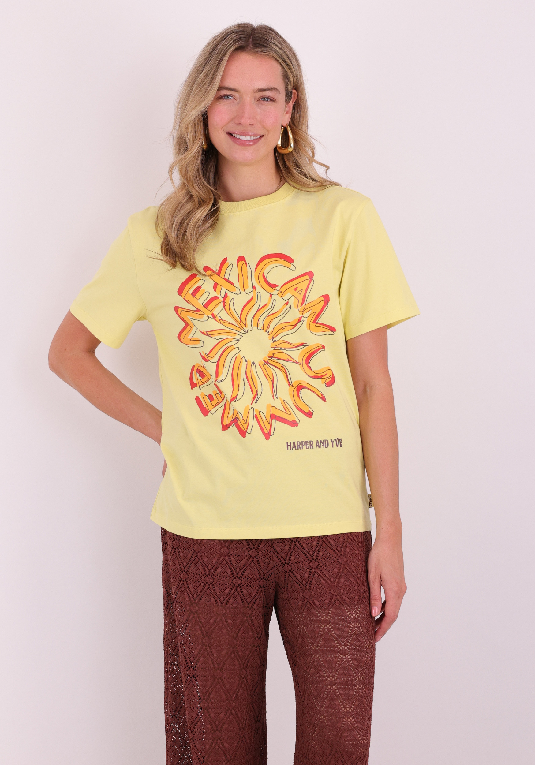 Harper & Yve T-shirt Mexicansun HS6Y308 Geel