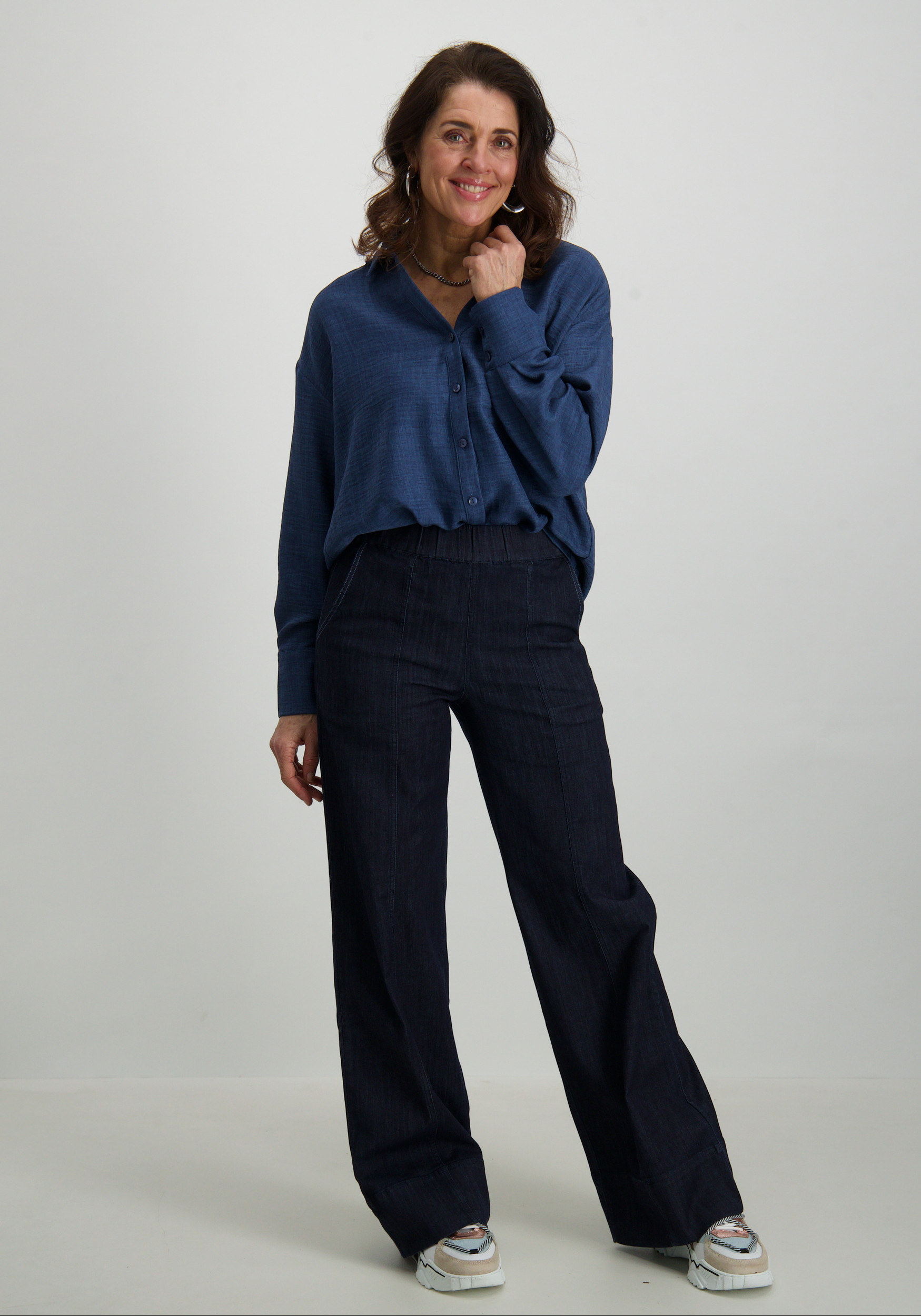 Vero moda Blouse Melaney queeny 10316389 Donker blauw