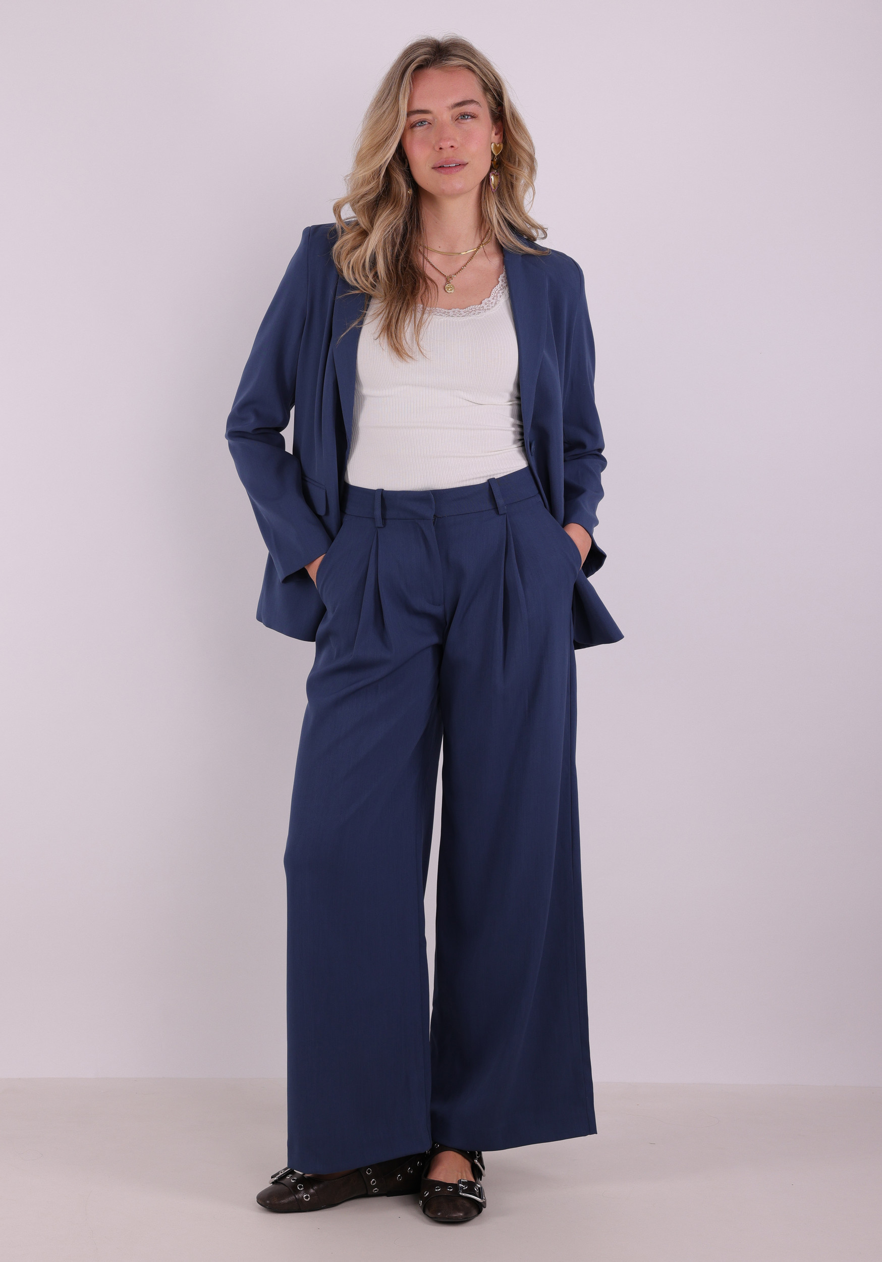 Vero moda Broek Tena 10340019 Marine