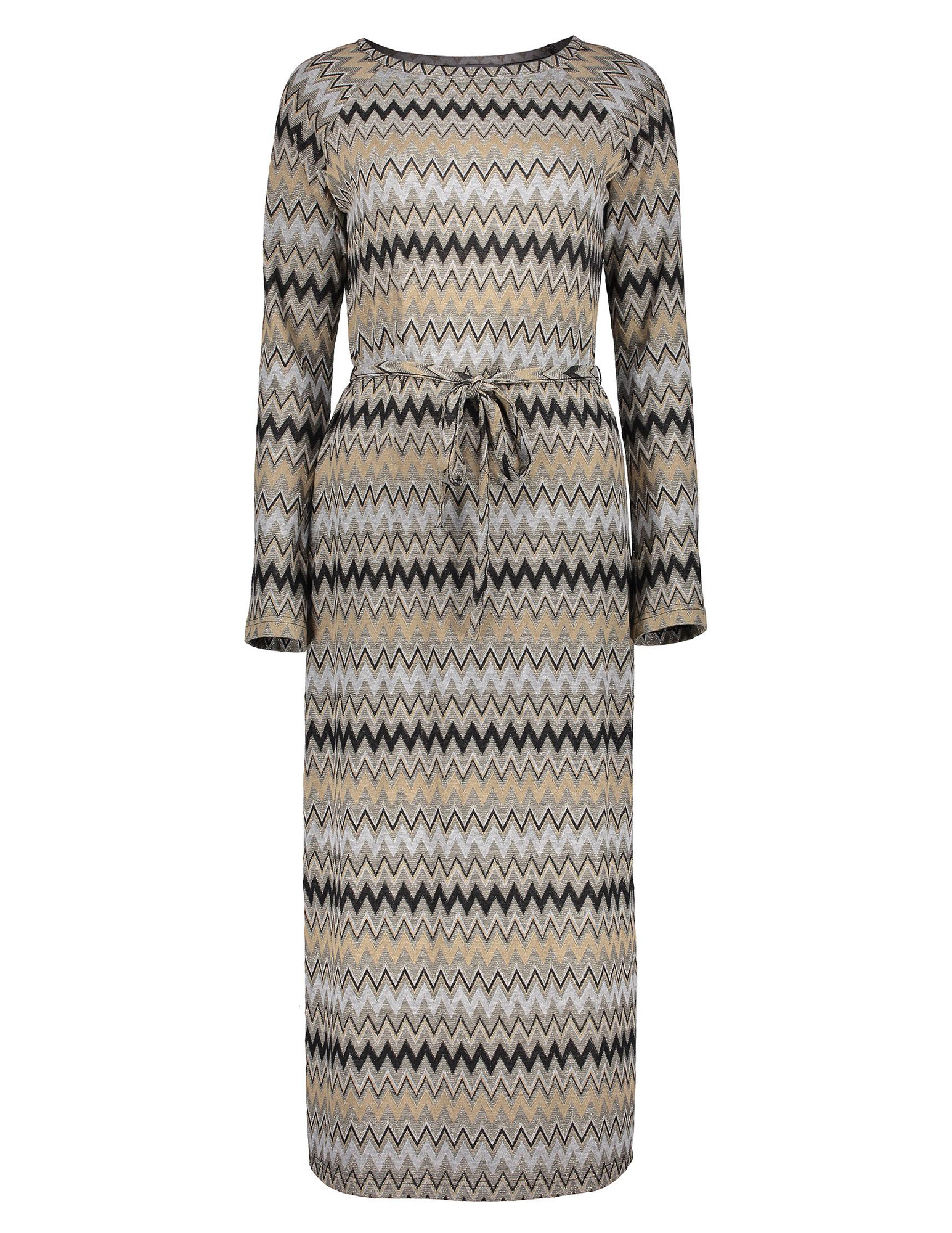 Geisha Jurk Zig-zag print 47610-20 Zand