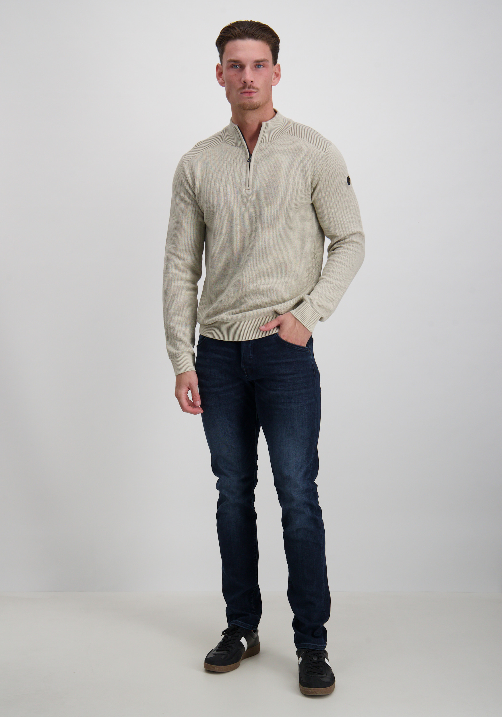 No Excess Half zip pullover 29230813SN Zand