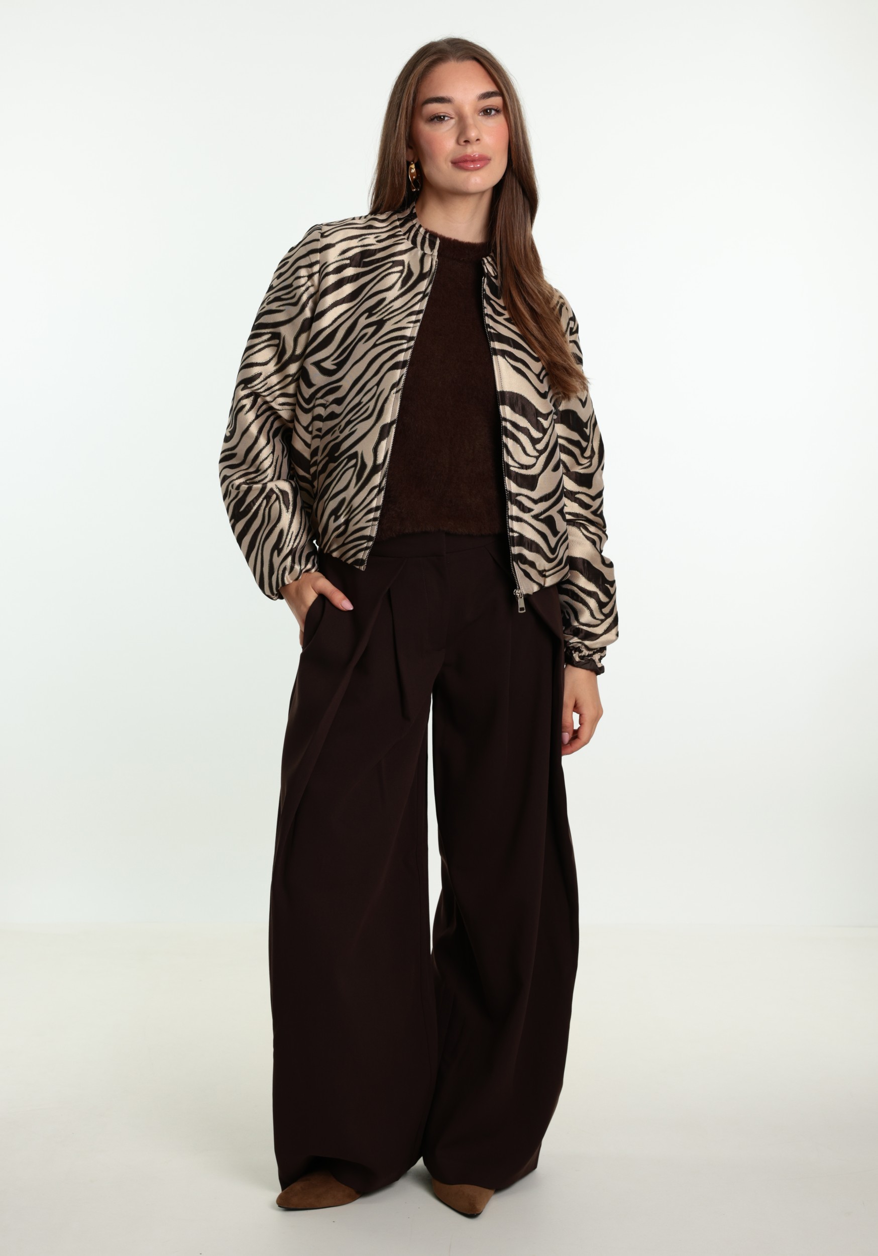 ONLY Broek Yasmine 15390774 Bruin