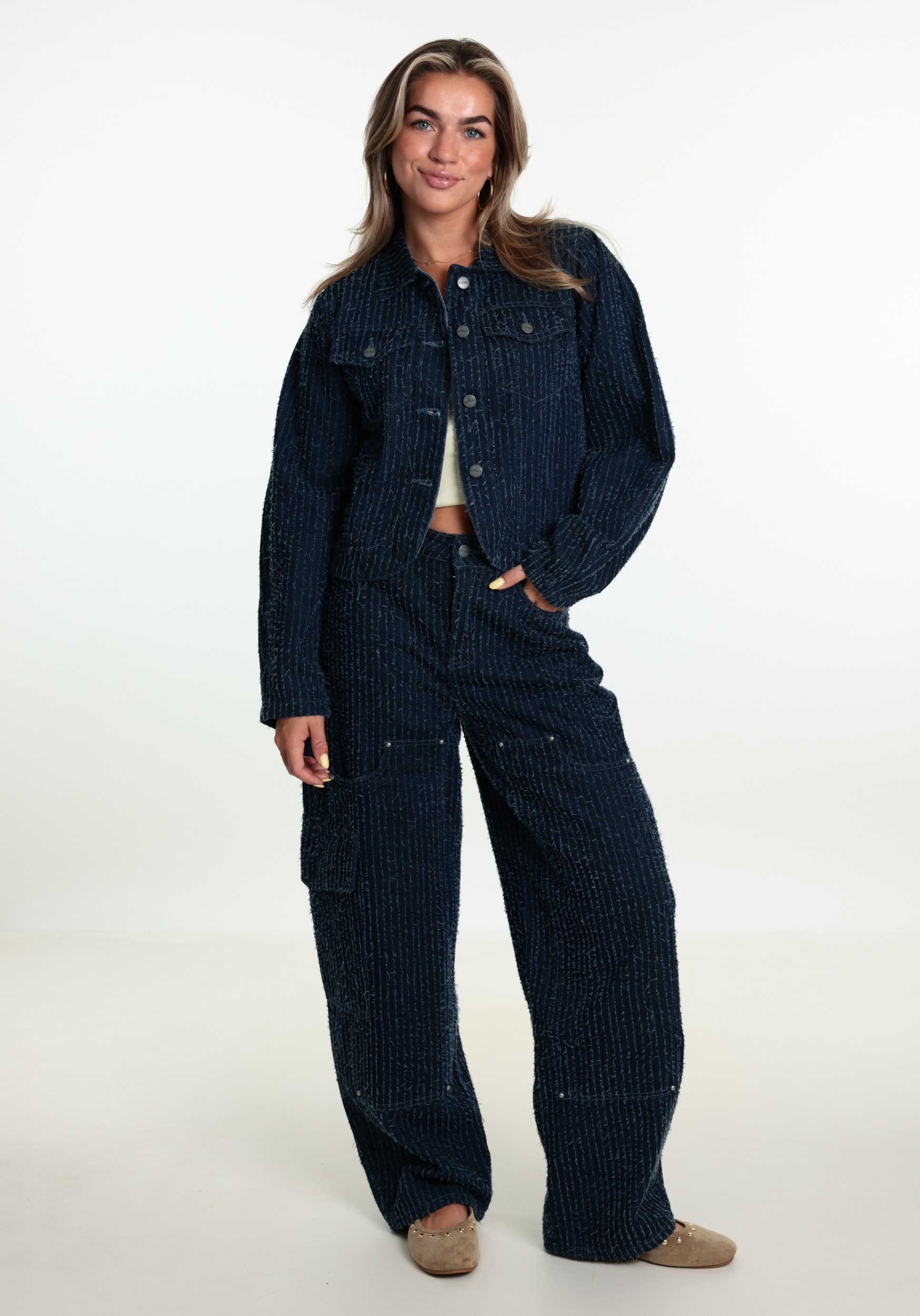 Refined Department Ayla Spijkerjack R2609474059 Blauw
