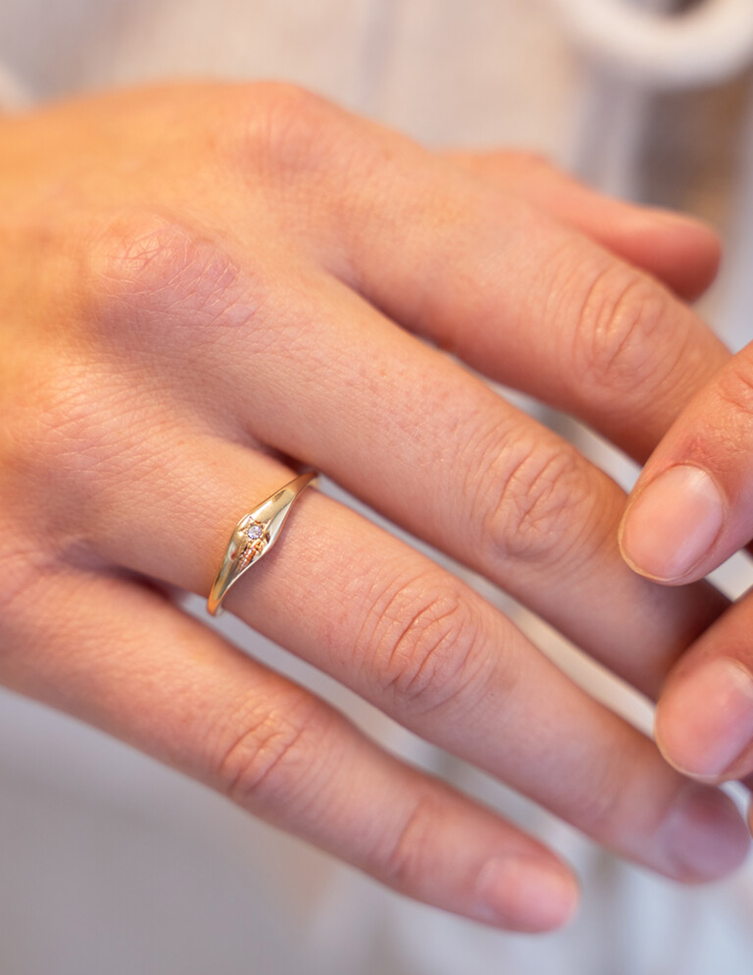 My Jewellery Starry ring met strass steentje MJ12022 Goud