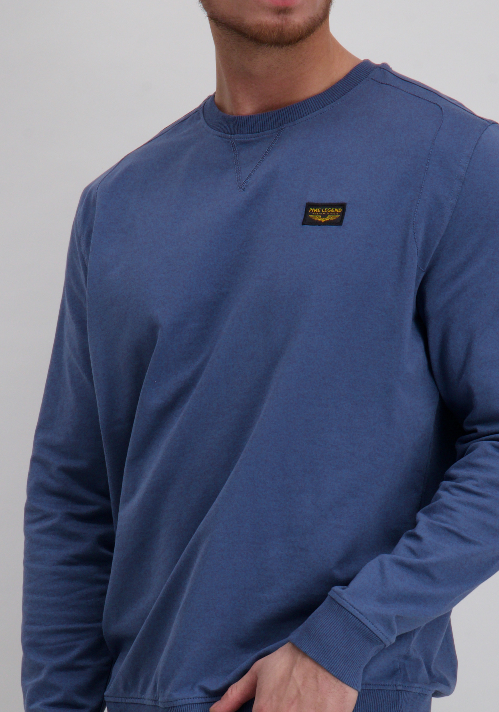 PME Legend Sweater American classic PLS2511499 Raf blauw