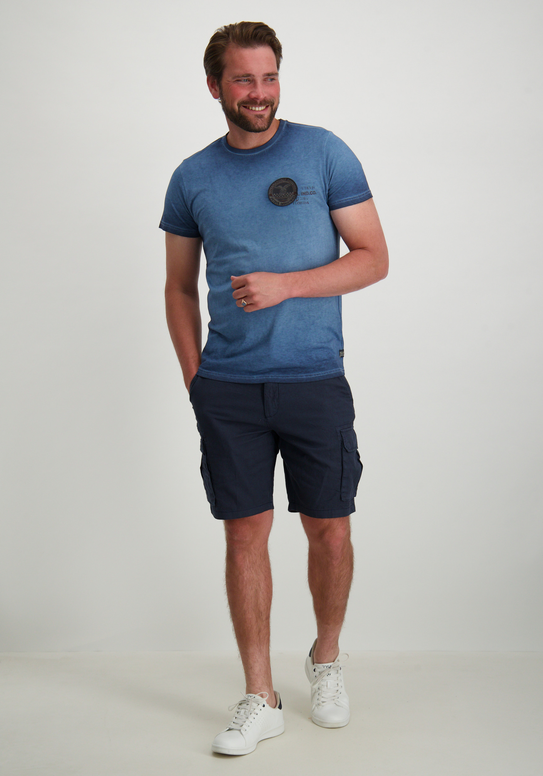 Petrol T-shirt M-1050-TSR607 Blauw