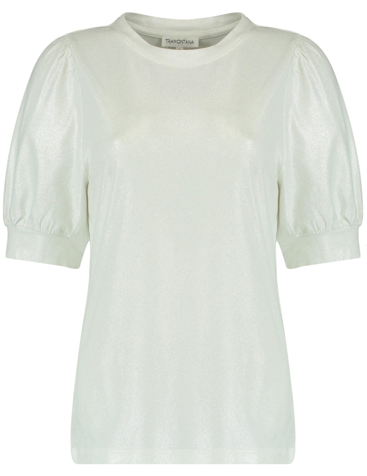 Tramontana T-shirt Coated puff-sleeve D02-19-402 Wolwit-ecru