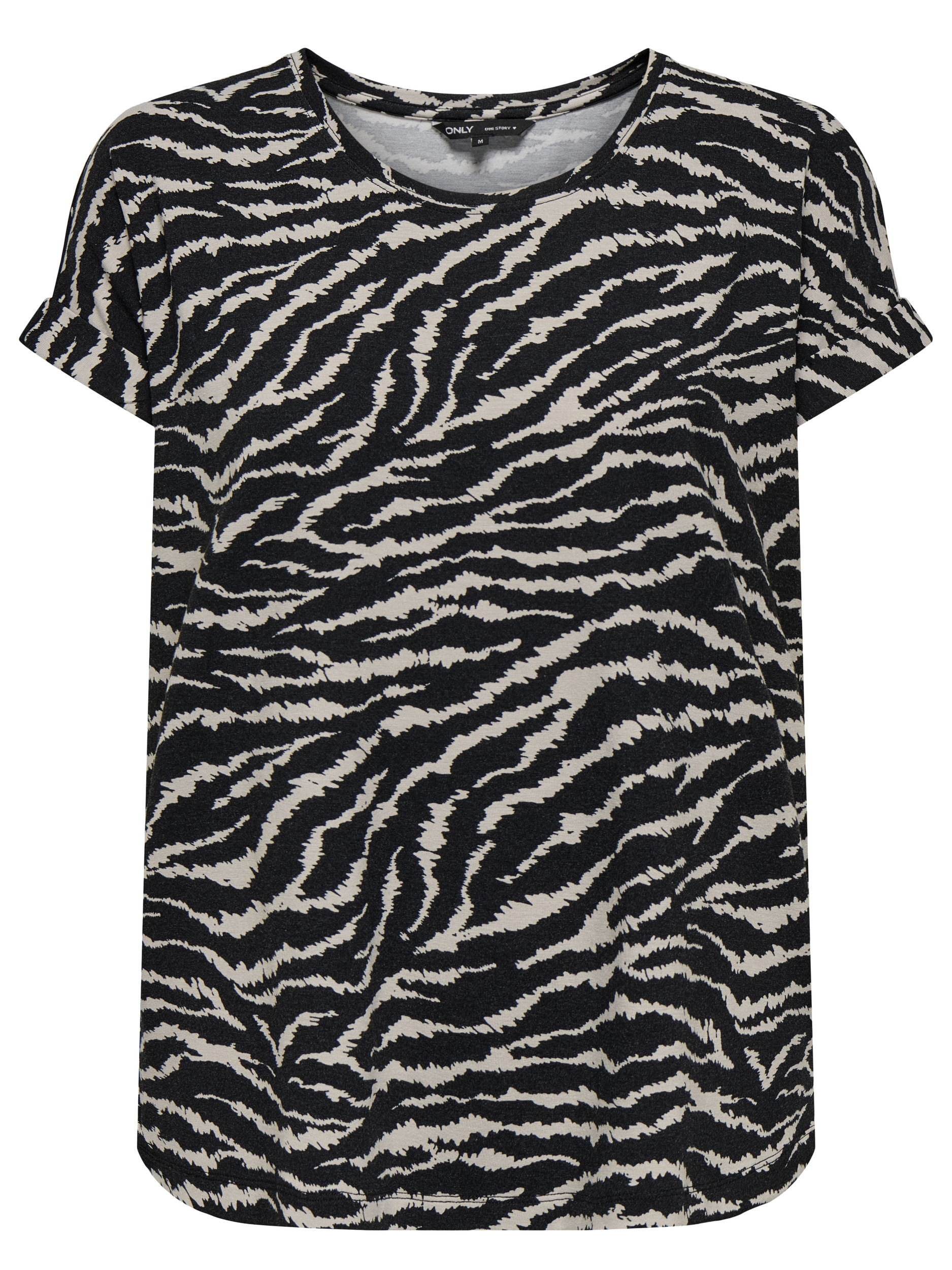 Only T-shirt Moster 15182852 Zwart/Wit