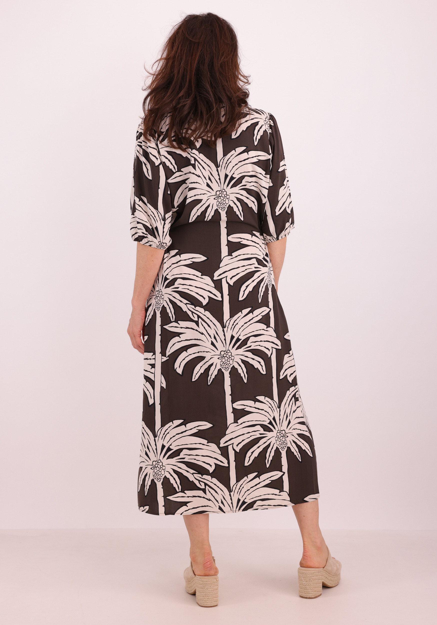 Geisha Jurk met print 67113-20 Donker bruin