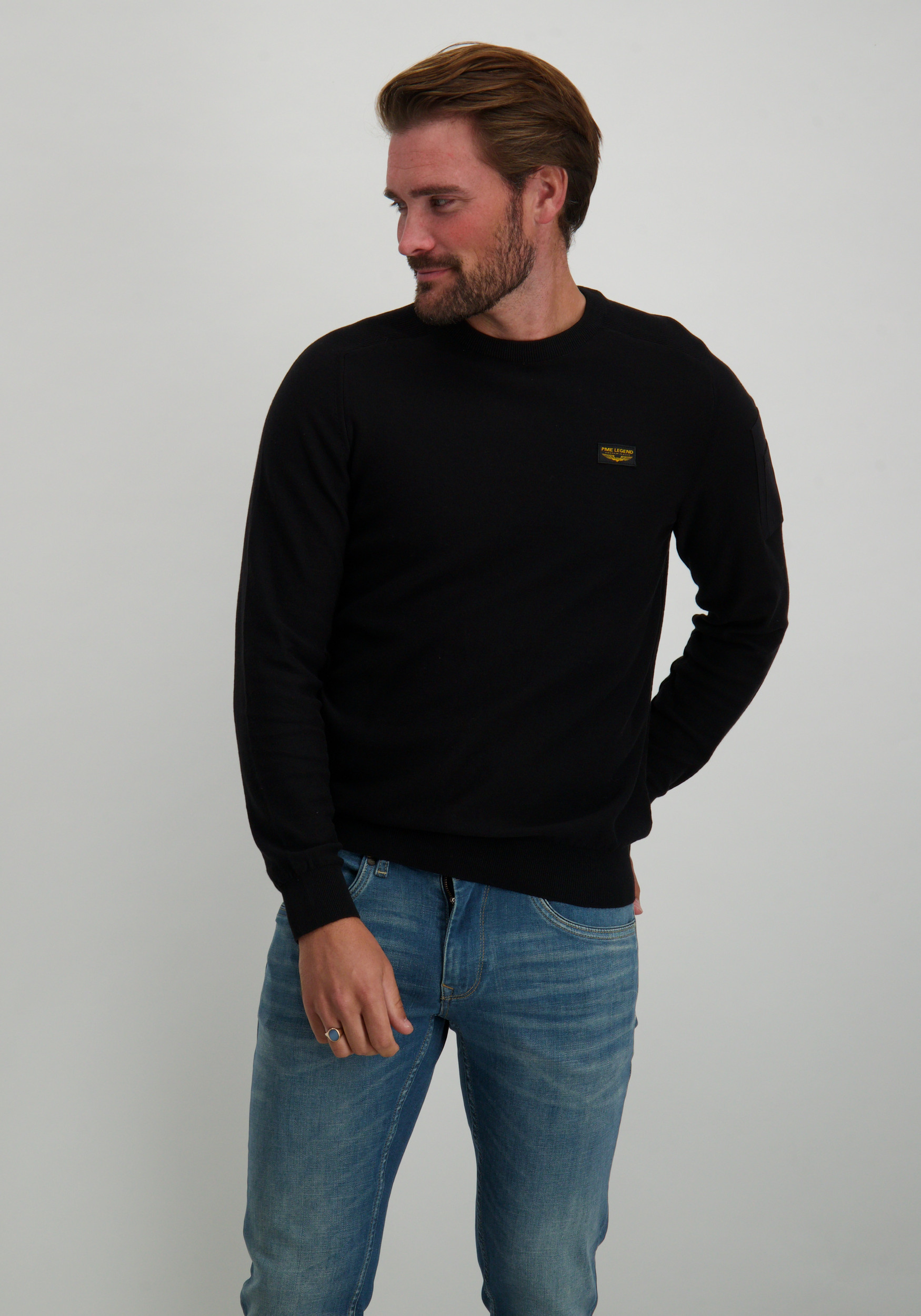 PME Legend Trui American classic buckley PKW0000331 Zwart