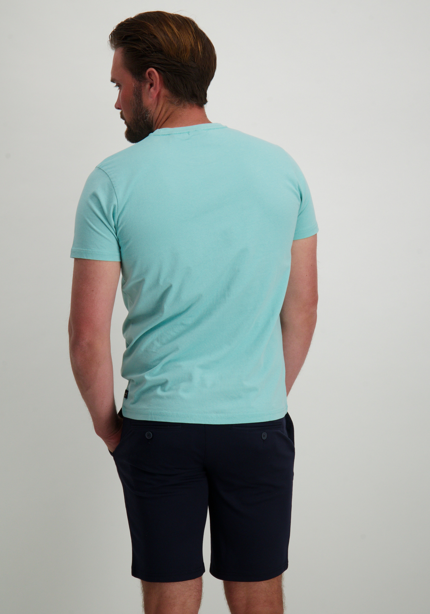 Petrol T-shirt Classic print M-1050-TSR117 Licht blauw