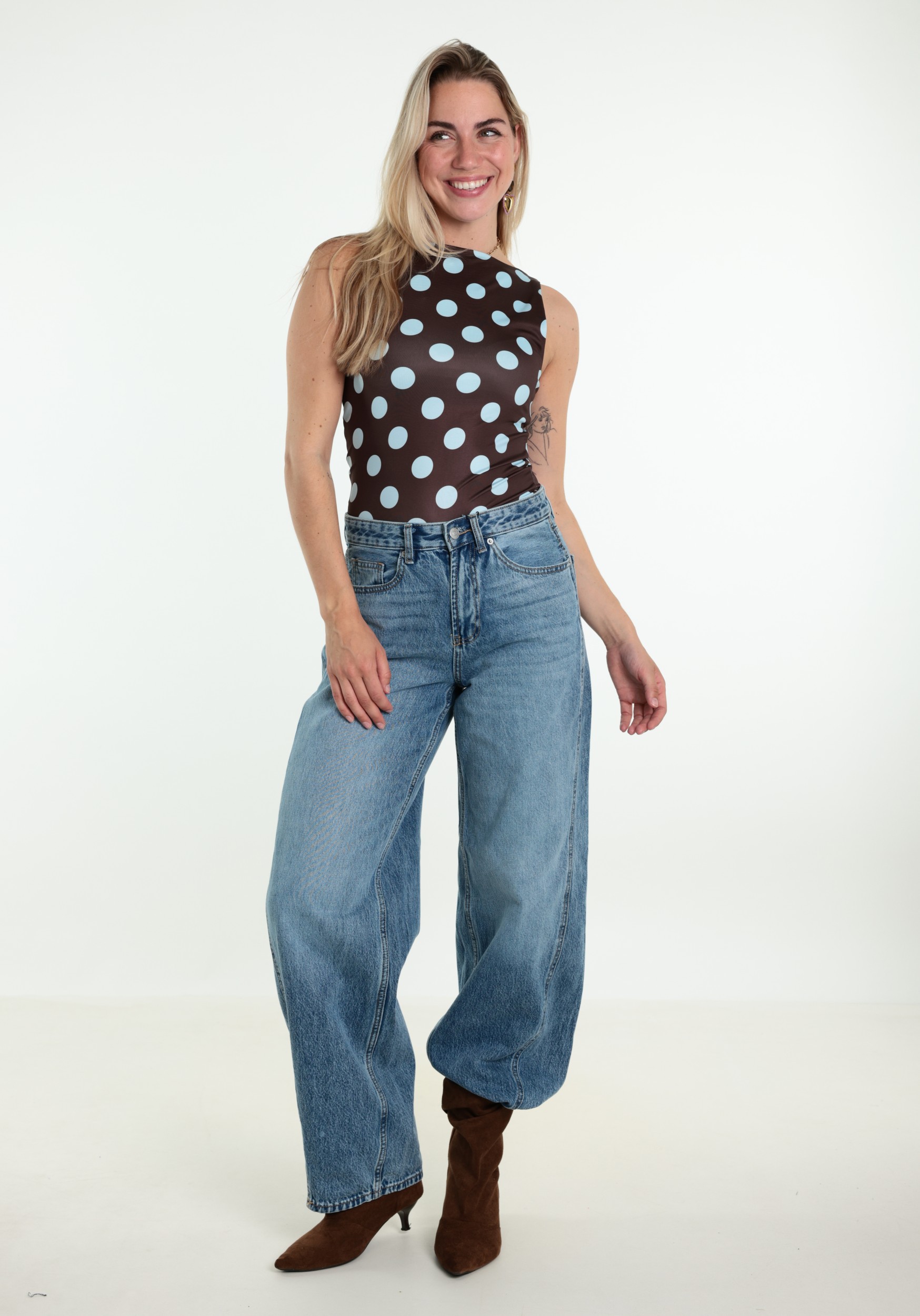 ONLY Top Lone 15348826 Donker bruin