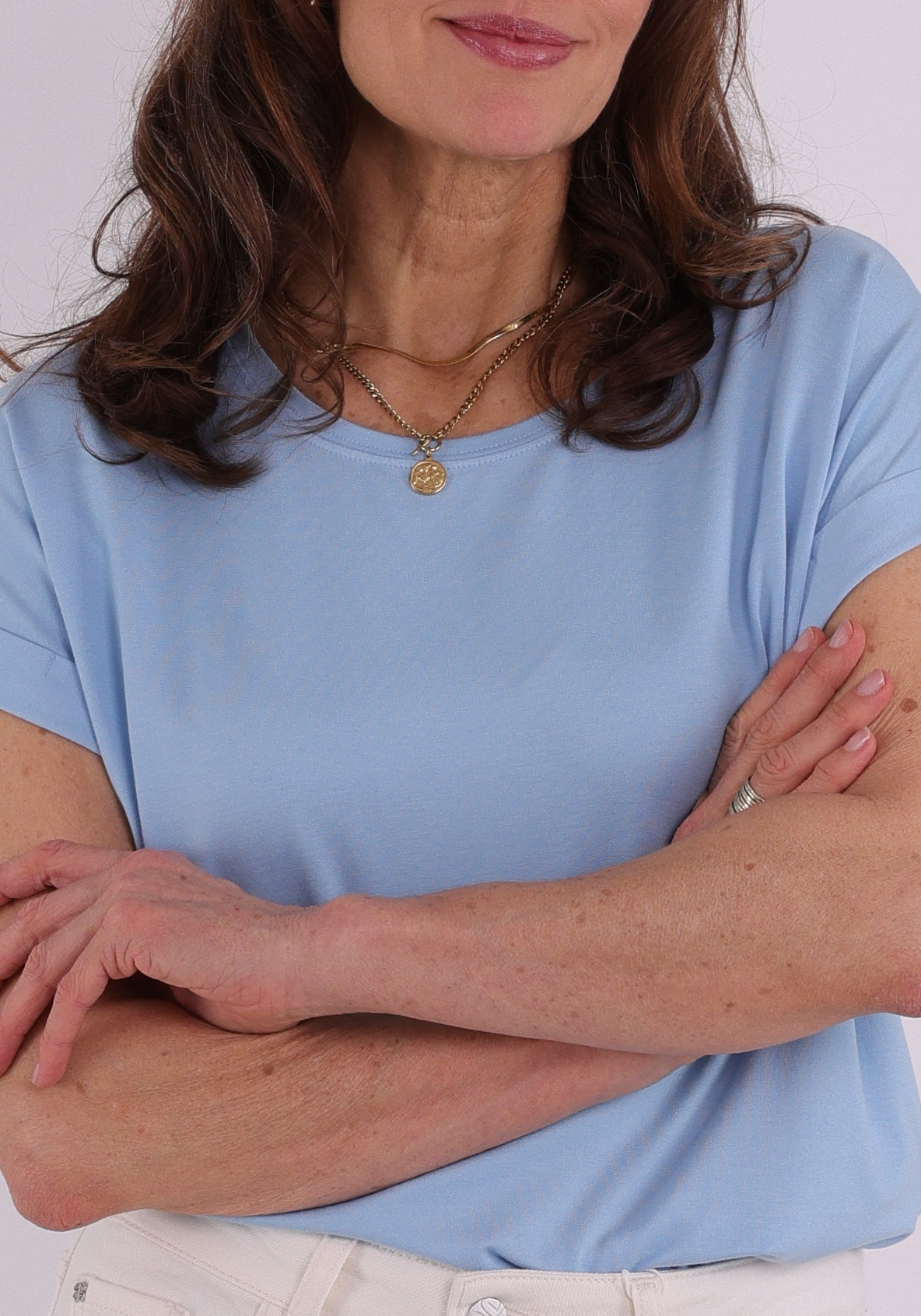 Only T-shirt Moster 15106662 Licht Blauw