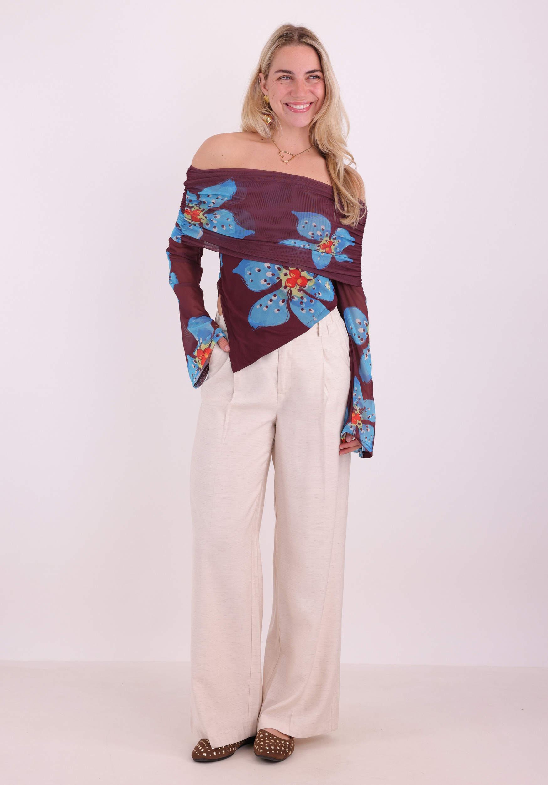 Kaffe Clothing Broek Annetta 10511618 Beige