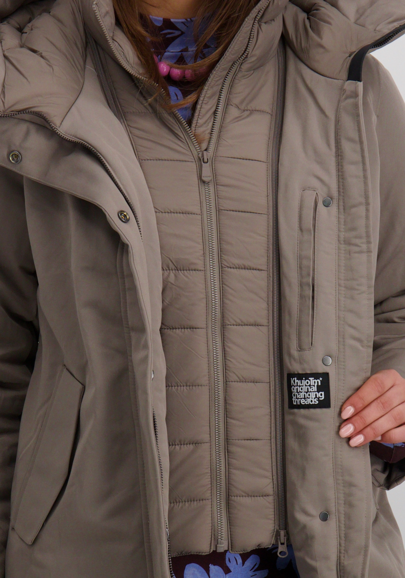 KHUJO Winterjas Wedelia 1031CO253 Taupe