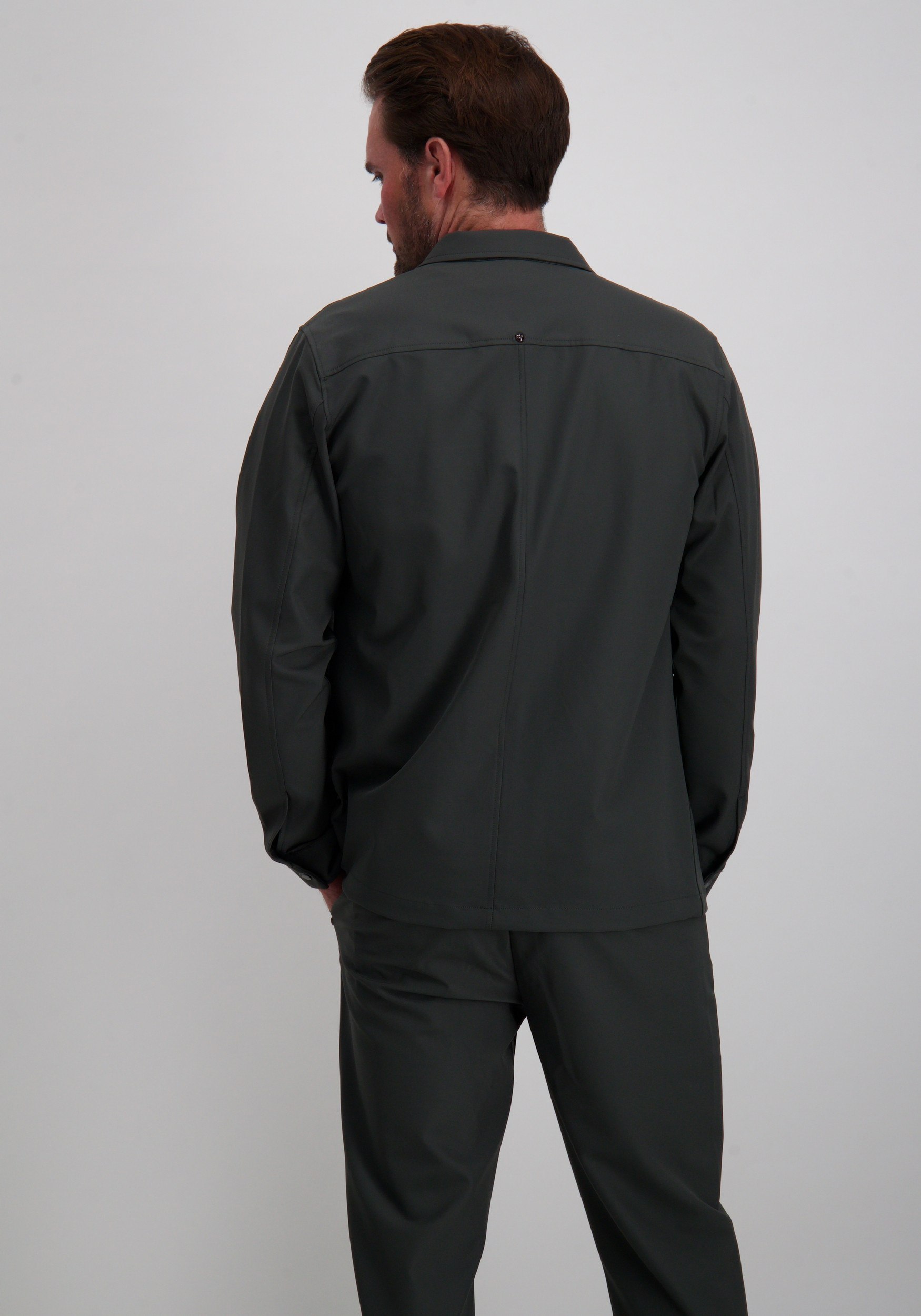 No Excess Overshirt met rits 29510804 Donker Grijs