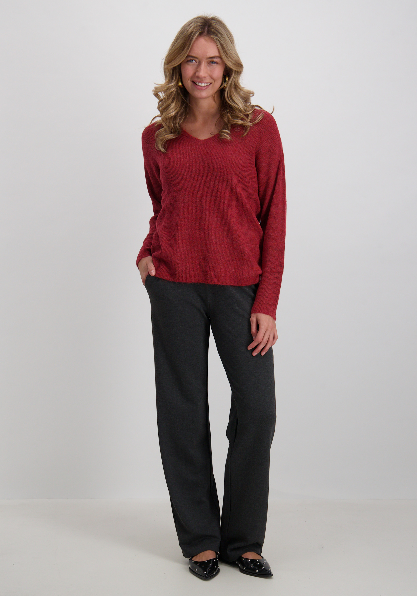 Vero moda Trui Crewlefile 10233357 Rood