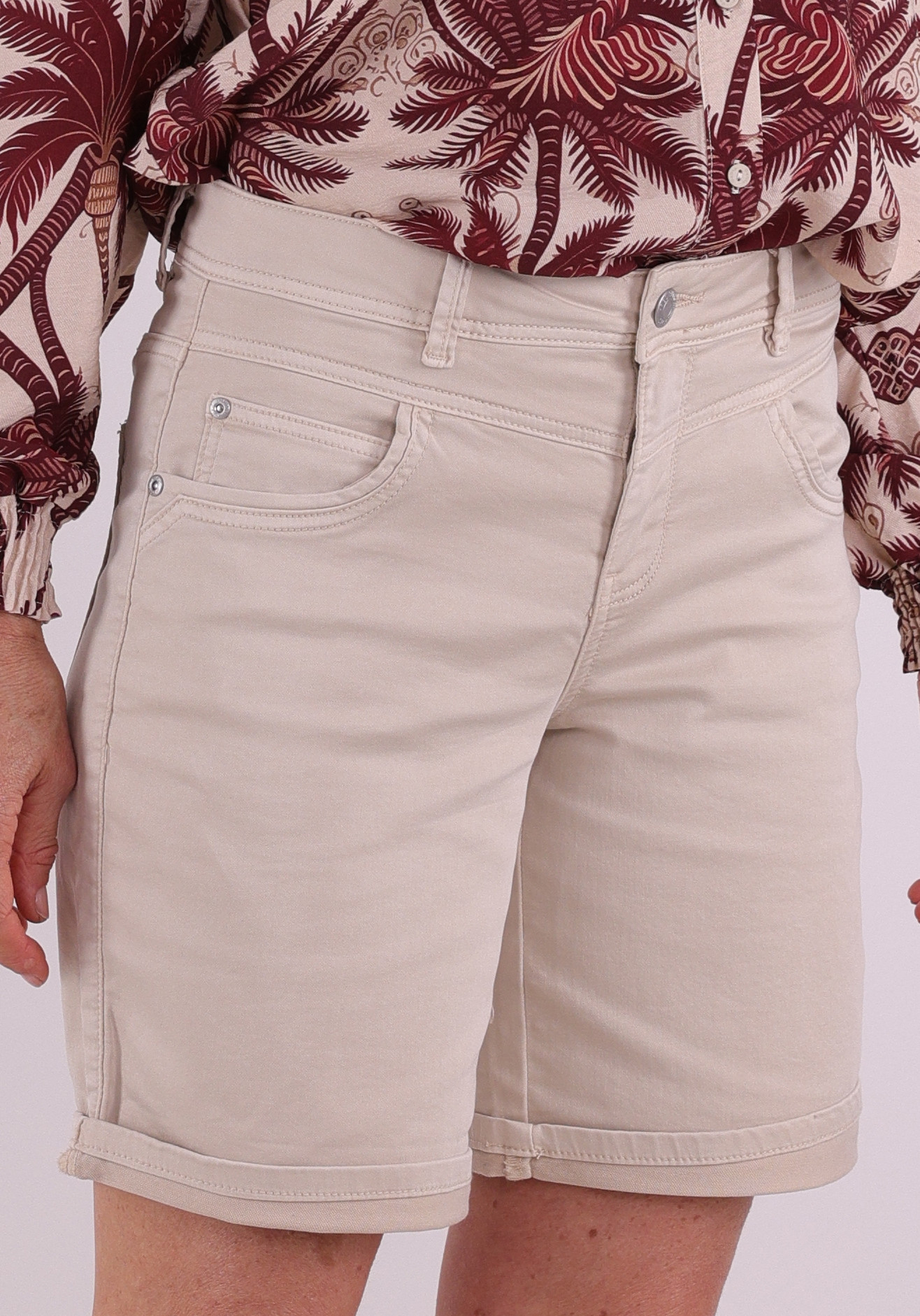 Red Button Korte broek relaxed  SRB4930 Beige