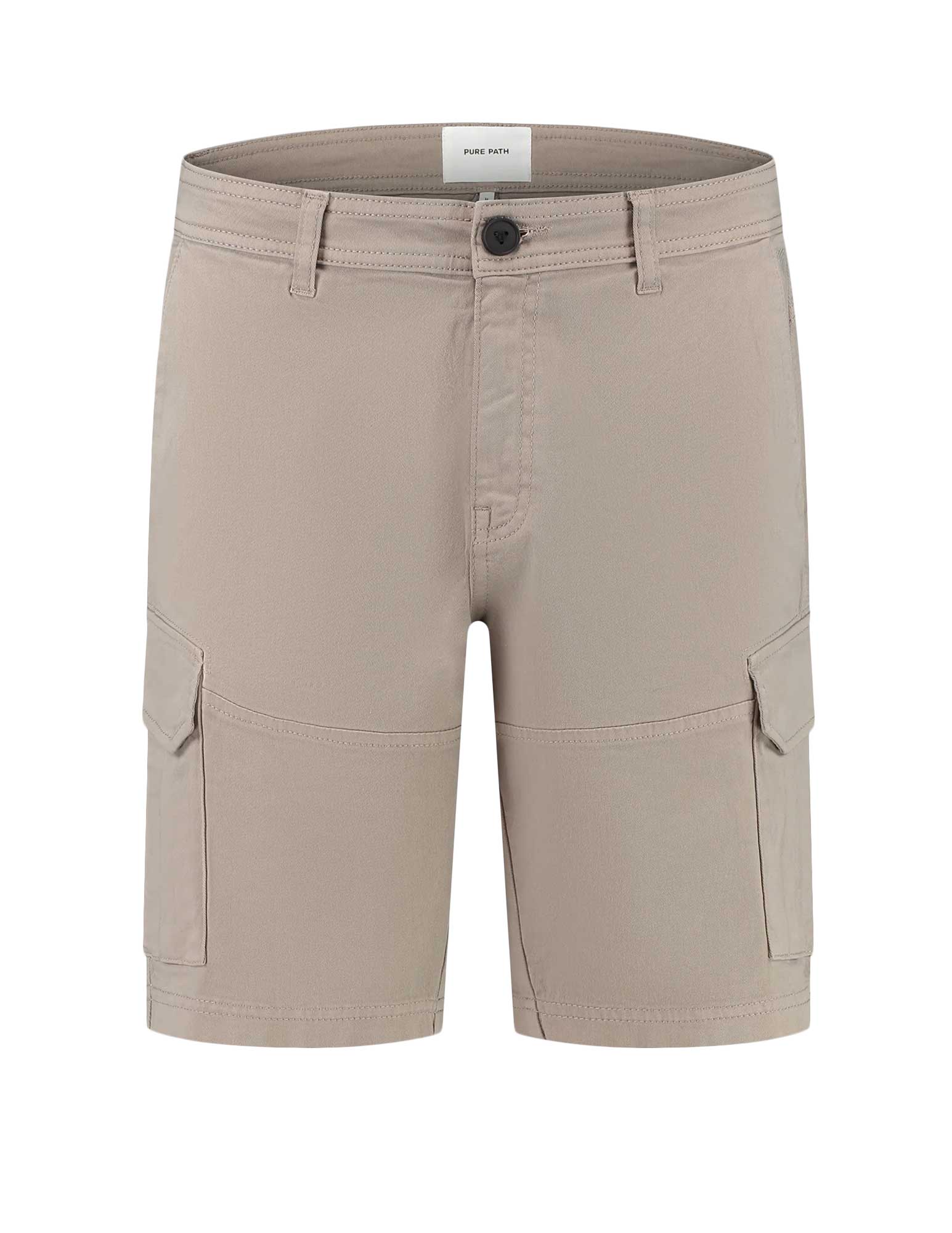 Pure White Korte broek Cargo 24010508 Zand