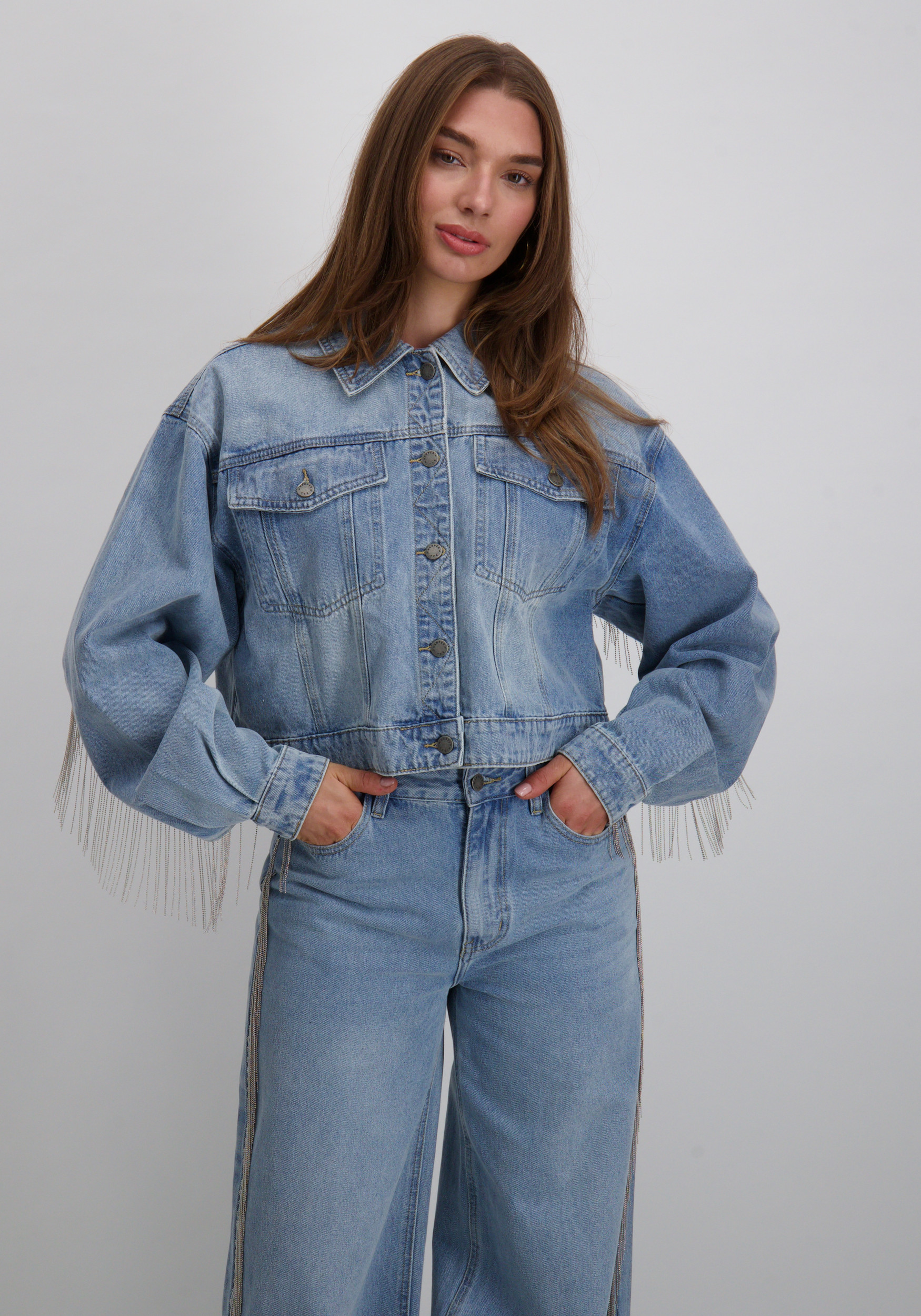 Harper & Yve Jacket Millow AW25N210 Licht blauw