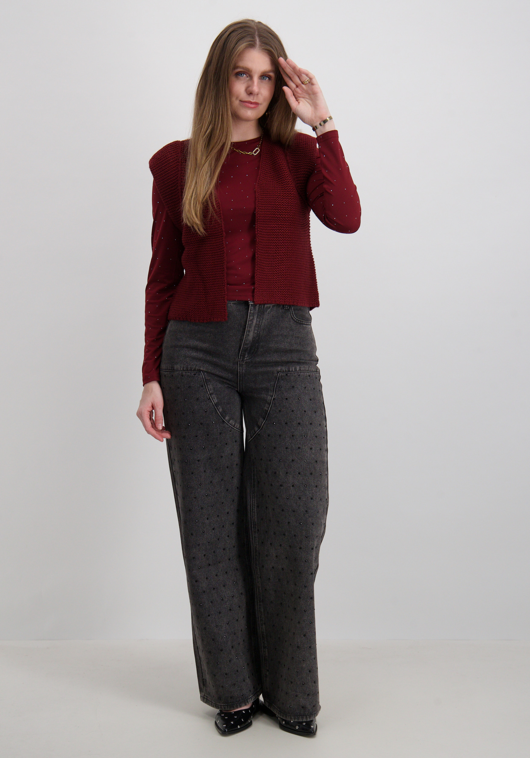 Only Gilet Loui 15307880 Bordeaux