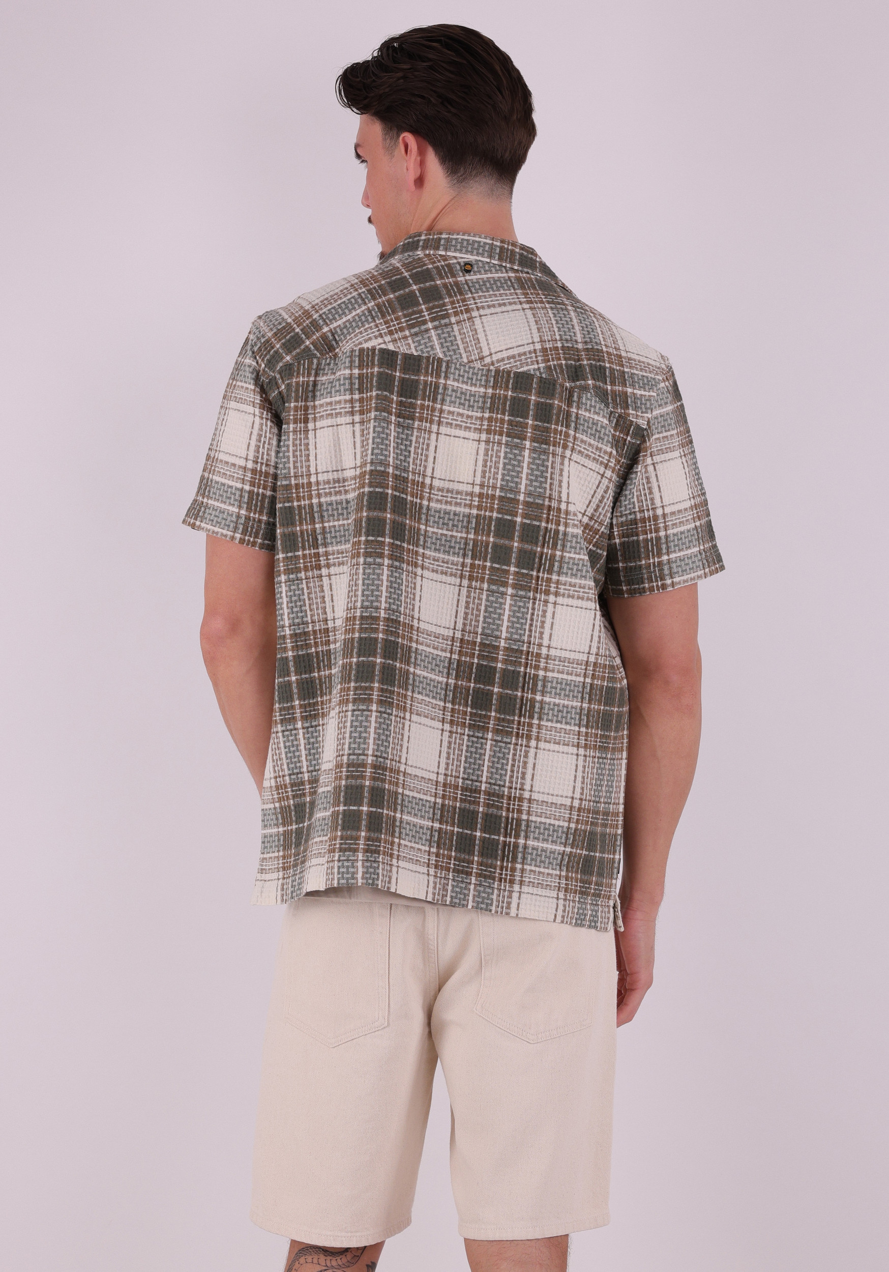 PME Legend Overhemd geruit PSIS2603262 Donker groen