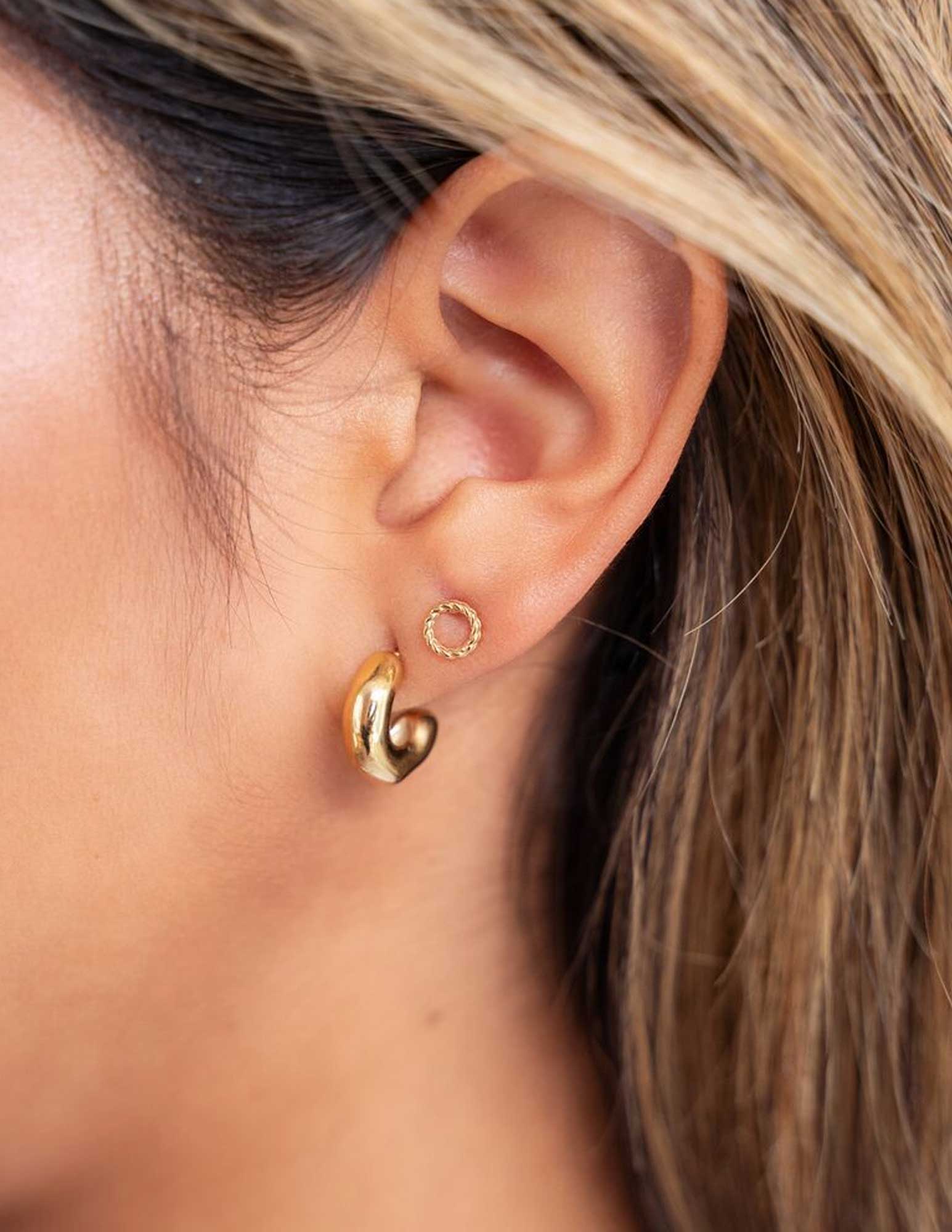 My Jewellery Studs gedraaide circel MJ08527 Zilver