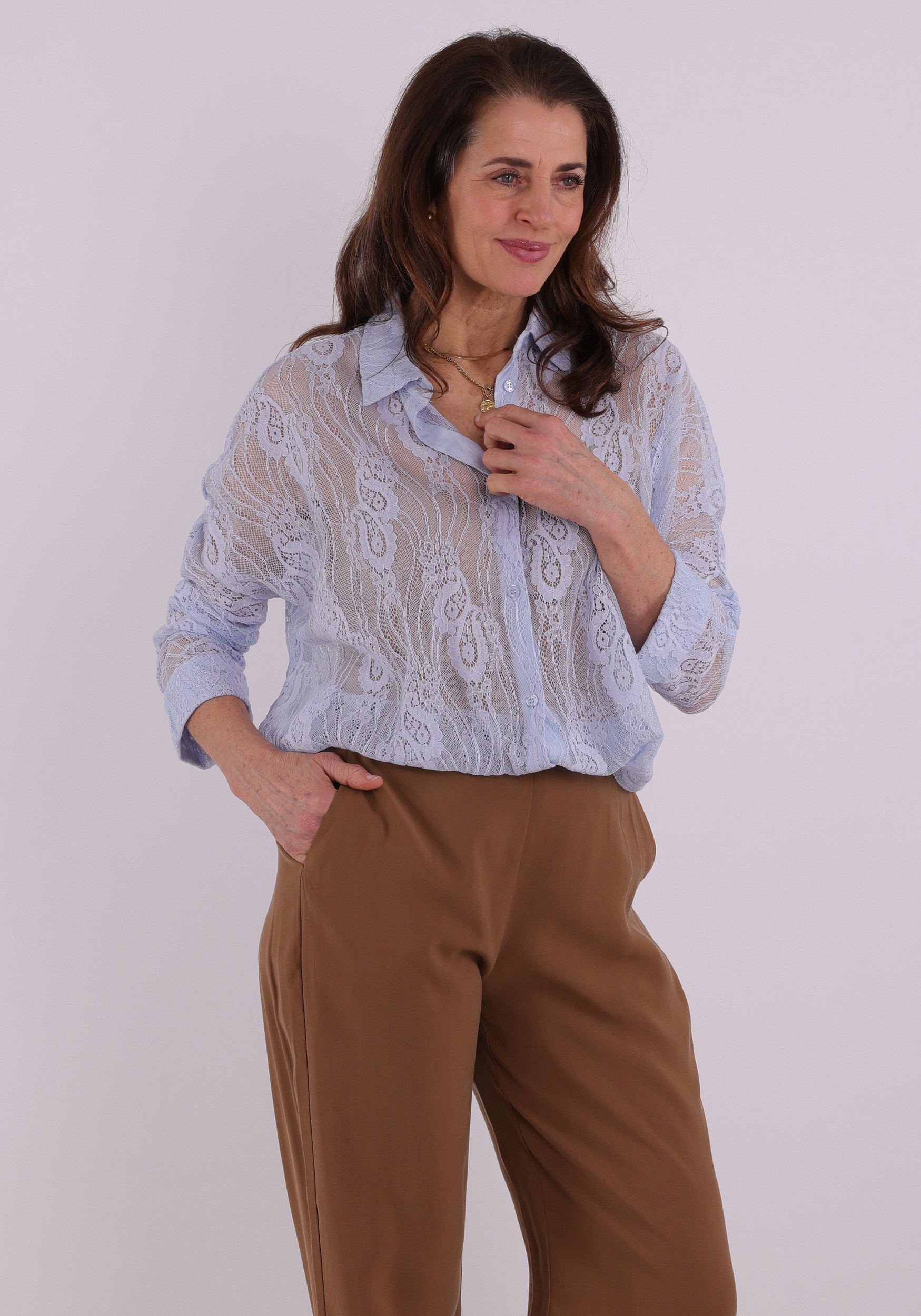 Only Blouse Lina 15369433 Blauw