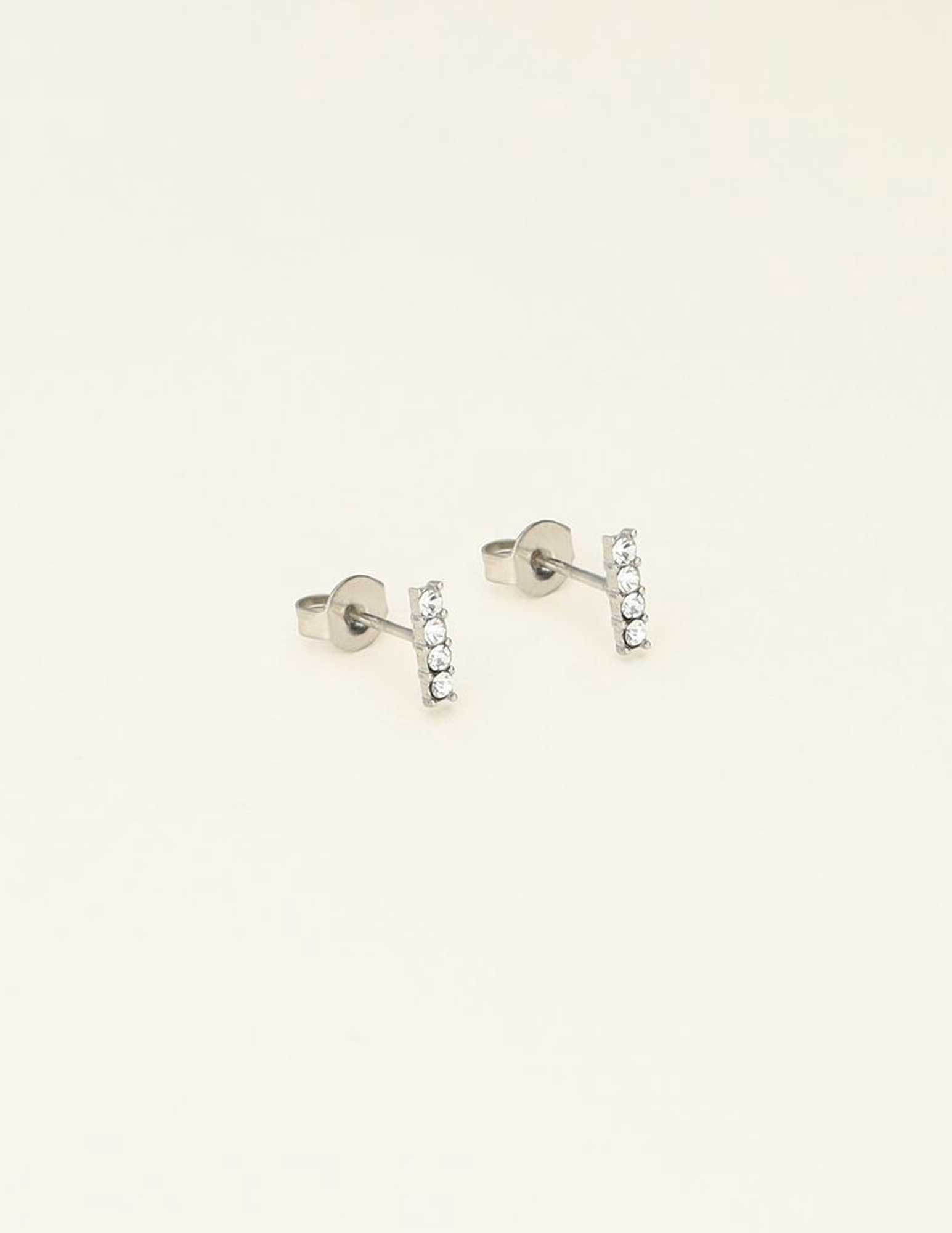 My Jewellery Studs met 4 strass steentjes MJ08522 Zilver